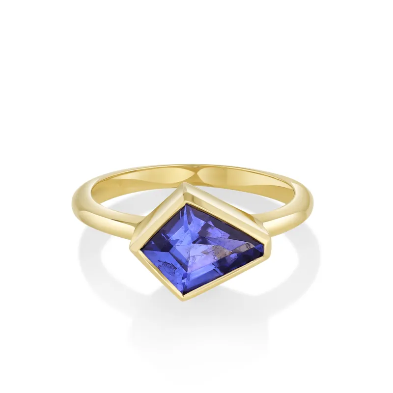 1.35ct Tanzanite Kite Bezel Ring sold by Marrow Fine