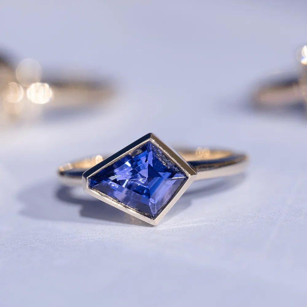 1.35ct Tanzanite Kite Bezel Ring sold by Marrow Fine product image thumbnail 4