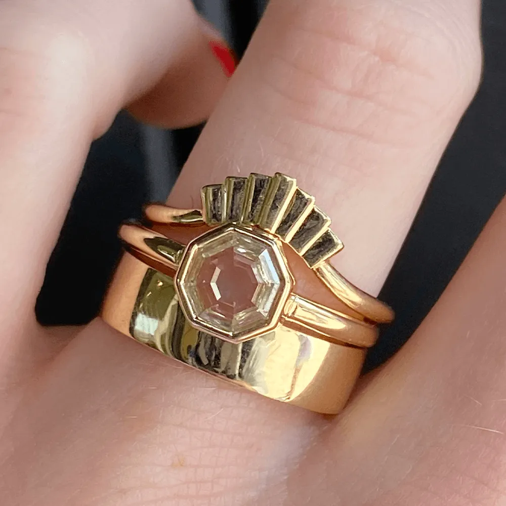 1.15ct White Diamond Octagon Bezel Ring sold by Marrow Fine product image thumbnail 4