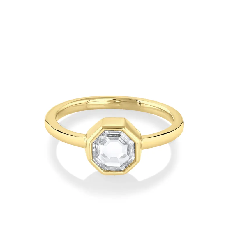 1.15ct White Diamond Octagon Bezel Ring sold by Marrow Fine