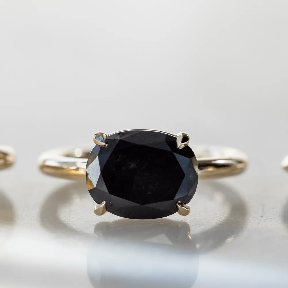 2.77ct Black Diamond Posey Engagement Ring sold by Marrow Fine product image thumbnail 5