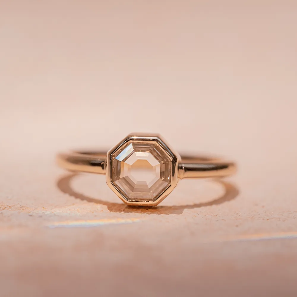 1.15ct White Diamond Octagon Bezel Ring sold by Marrow Fine product image thumbnail 3