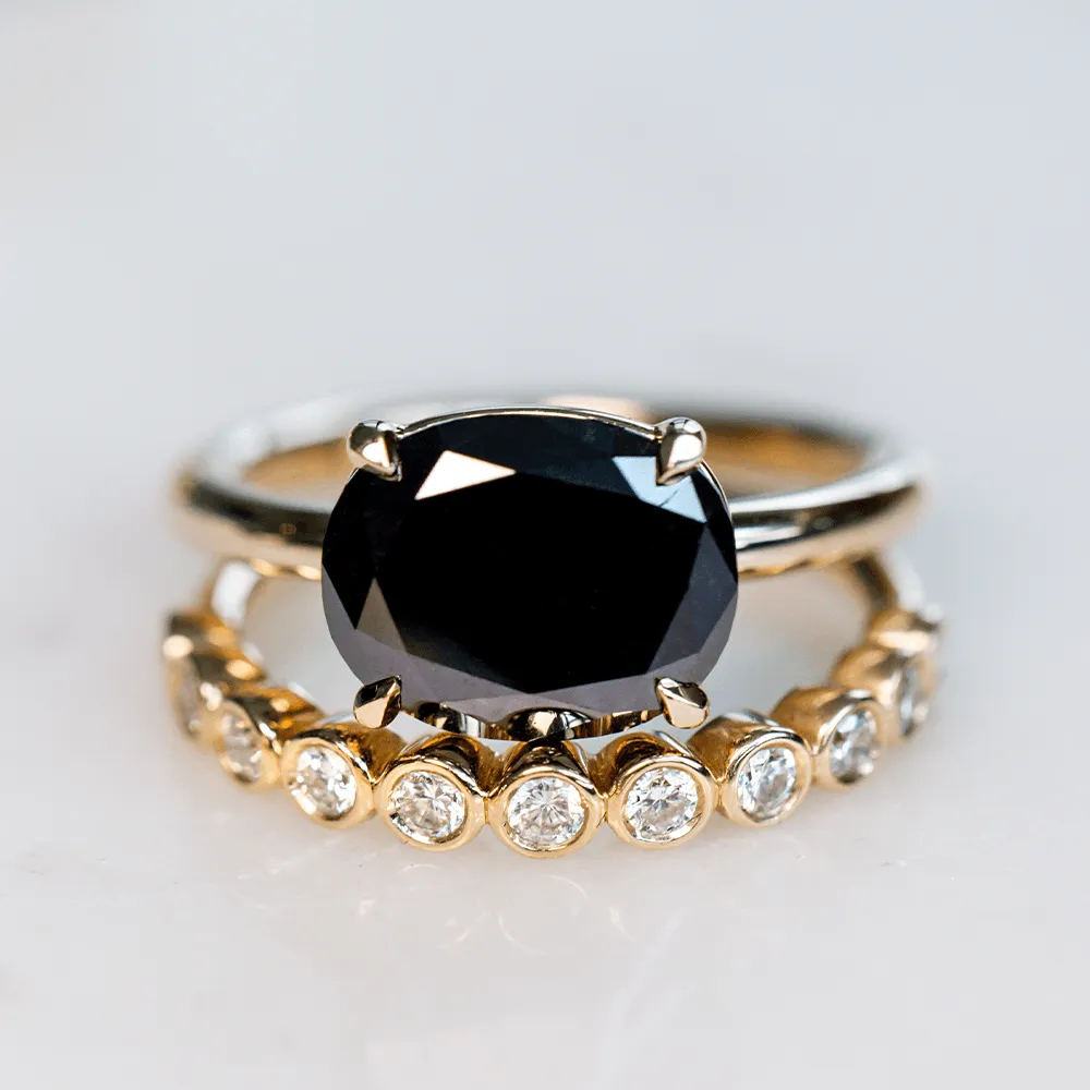 2.77ct Black Diamond Posey Engagement Ring sold by Marrow Fine product image thumbnail 4
