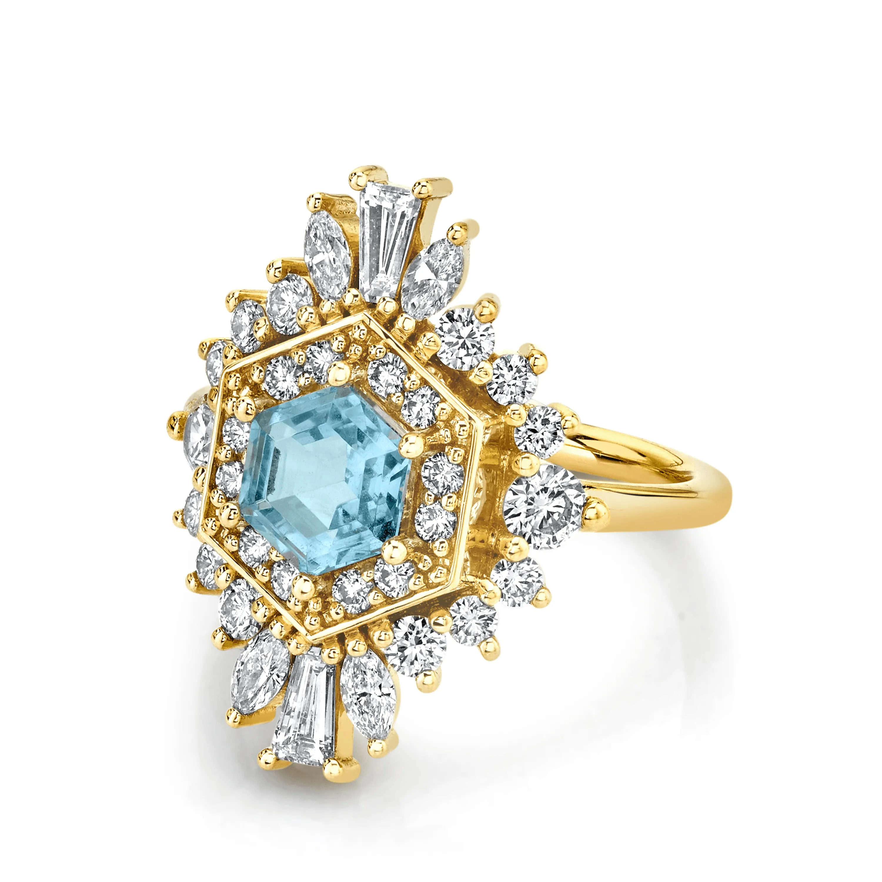 .92ct Aquamarine Stella Art Deco Ring sold by Marrow Fine product image thumbnail 2