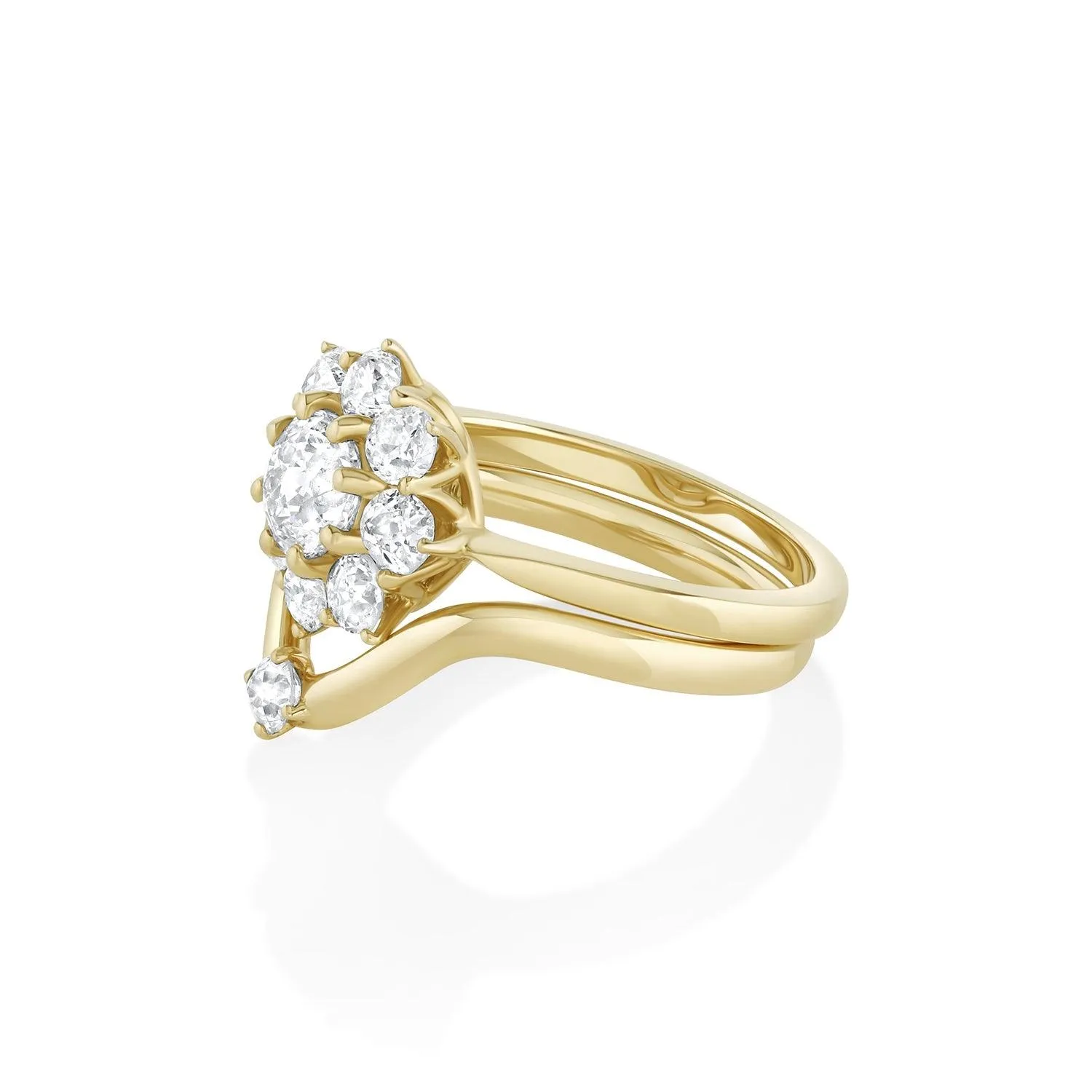 Petals and Rosette Engagement Stack sold by Marrow Fine product image thumbnail 2