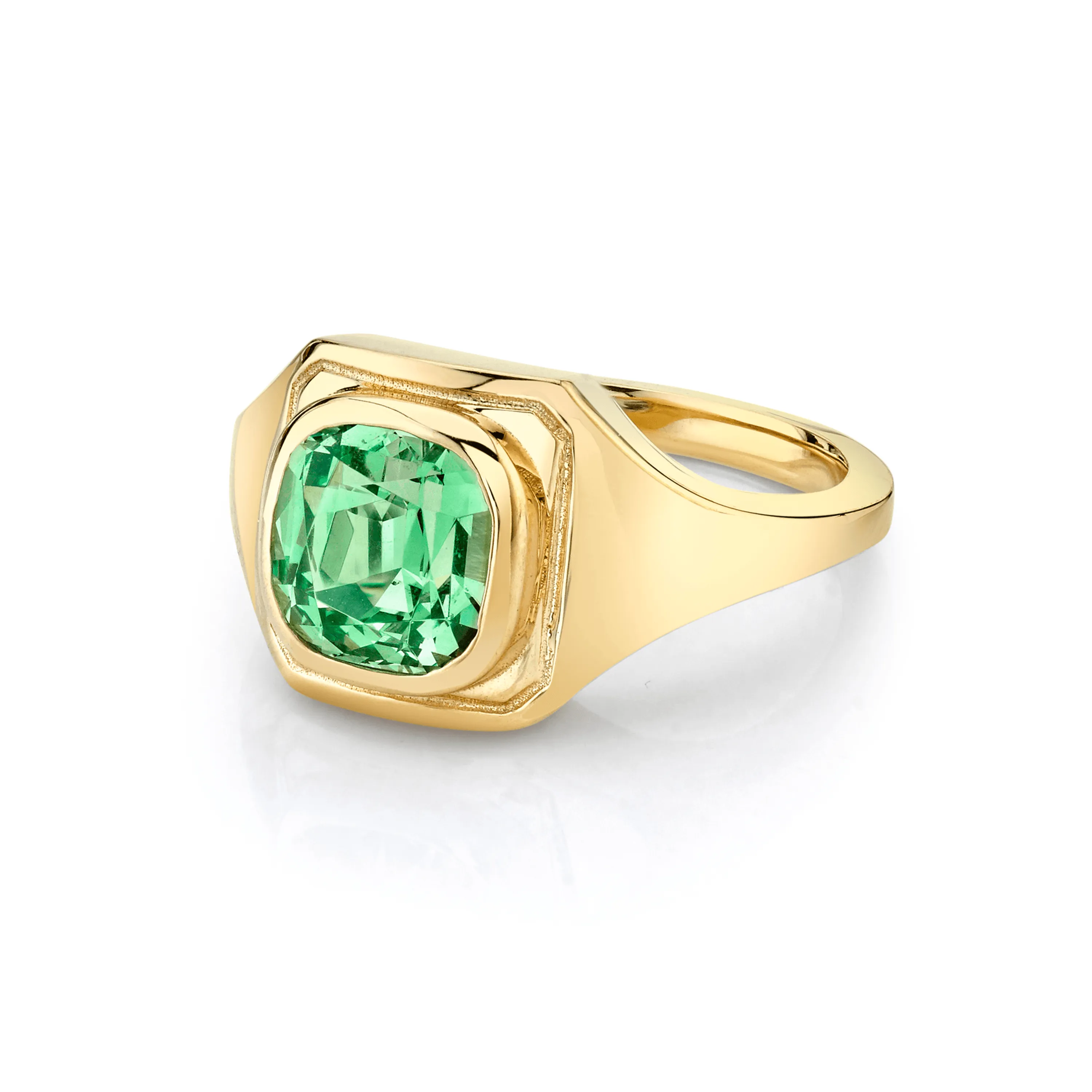 Mint Garnet Boyfriend Signet Ring sold by Marrow Fine product image thumbnail 2