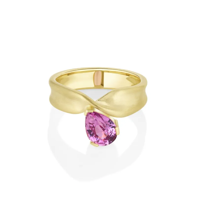 1.58ct Purple/Pink Sapphire Twist Ring sold by Marrow Fine