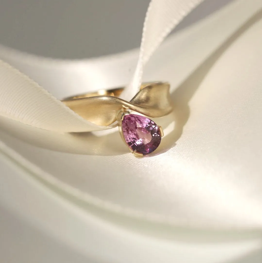 1.58ct Purple/Pink Sapphire Twist Ring sold by Marrow Fine product image thumbnail 4