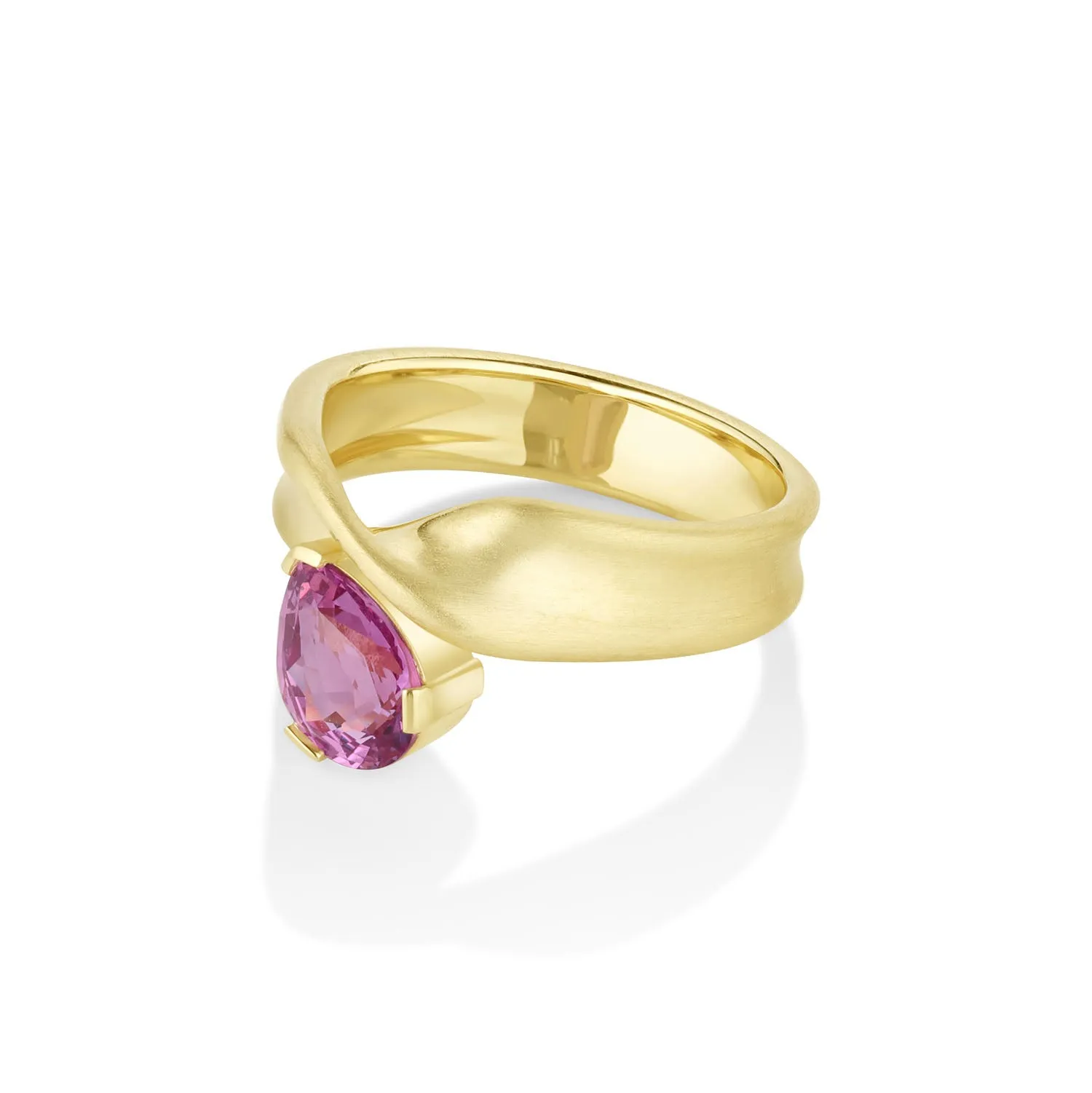 1.58ct Purple/Pink Sapphire Twist Ring sold by Marrow Fine product image thumbnail 3