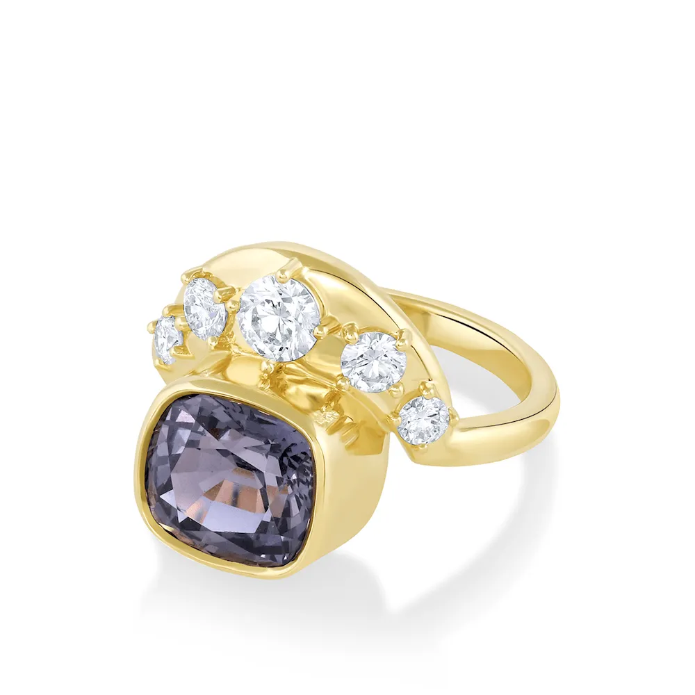 3.36ct Purple Spinel Crescendo Ring sold by Marrow Fine product image thumbnail 2