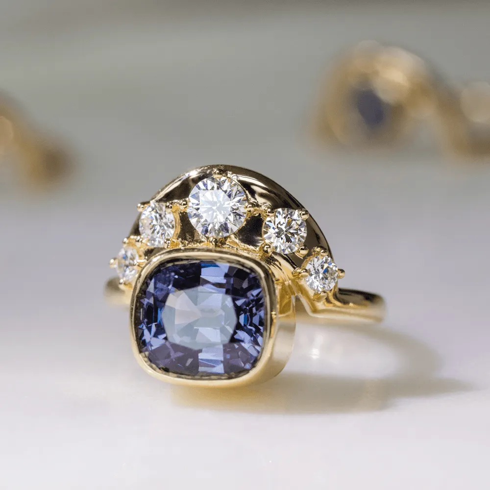 3.36ct Purple Spinel Crescendo Ring sold by Marrow Fine product image thumbnail 4