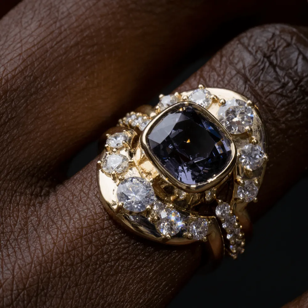 3.36ct Purple Spinel Crescendo Ring sold by Marrow Fine product image thumbnail 3