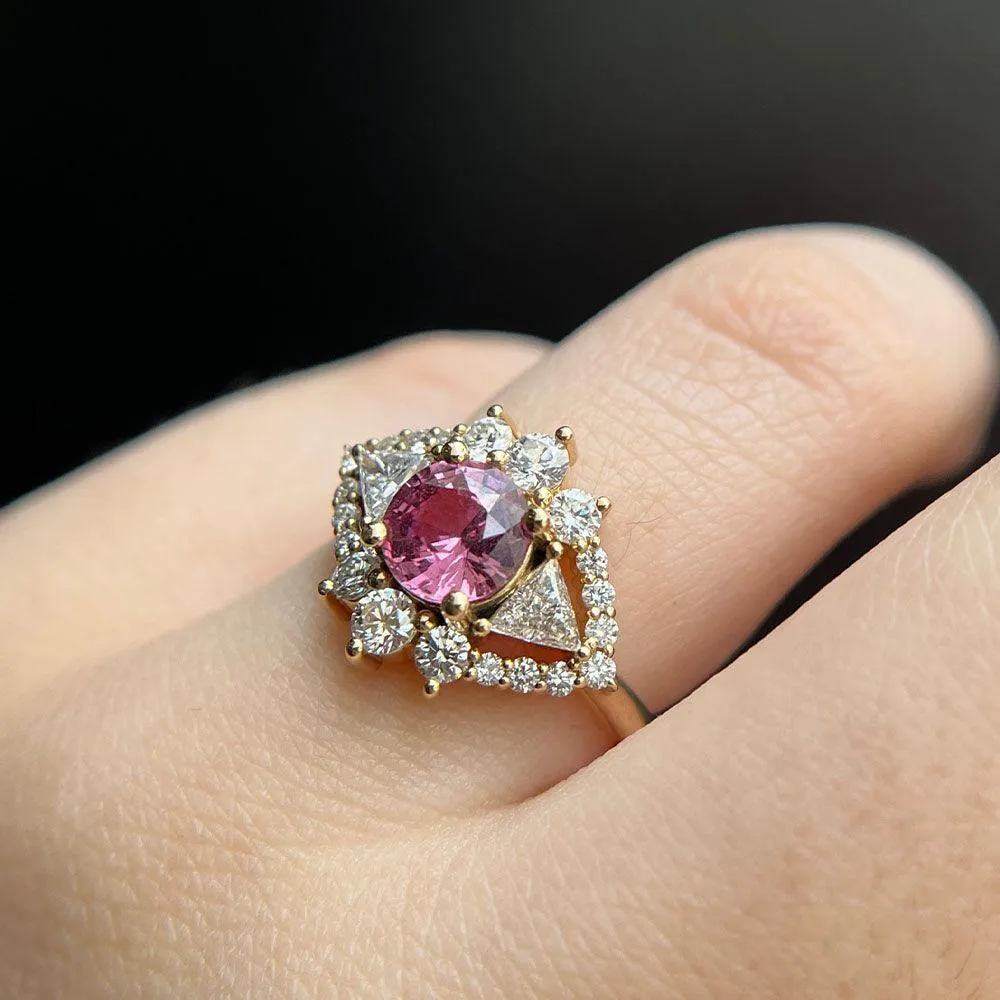 1.49ct Pink Sapphire Art Deco Ring sold by Marrow Fine product image thumbnail 4