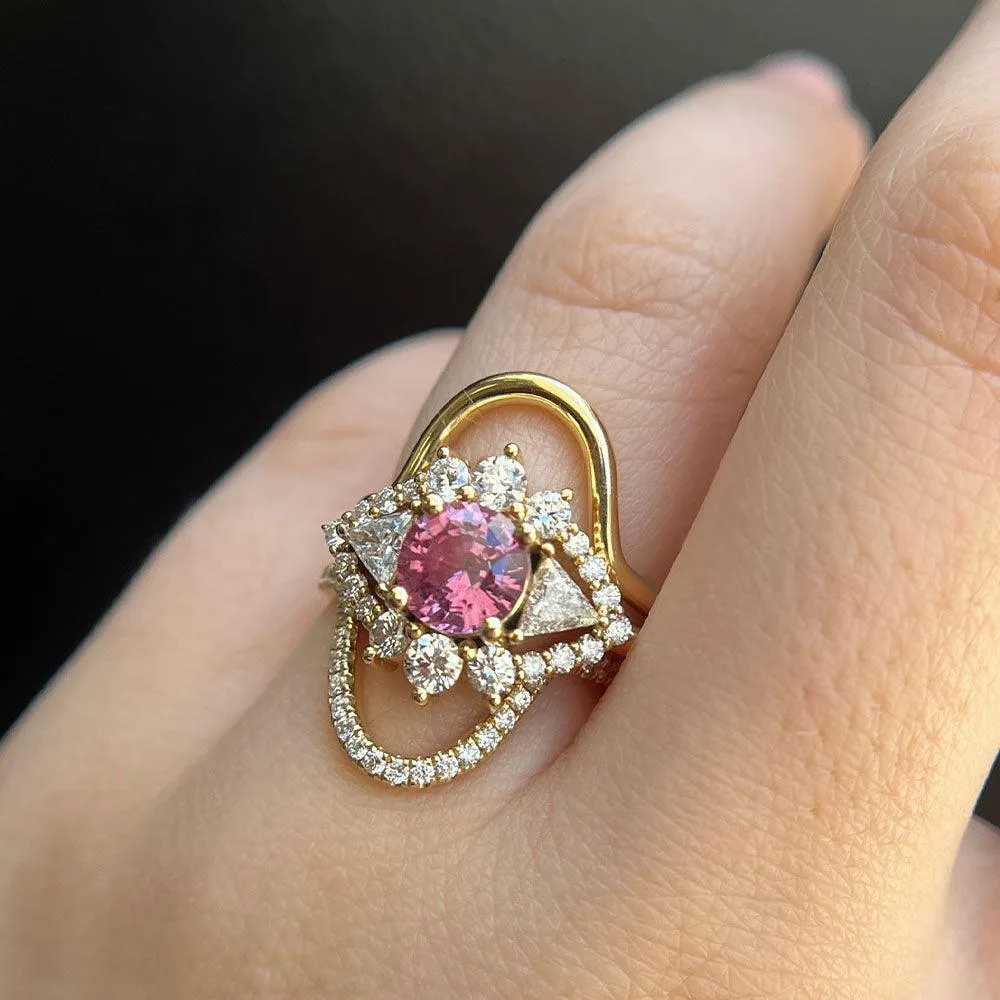 1.49ct Pink Sapphire Art Deco Ring sold by Marrow Fine product image thumbnail 3