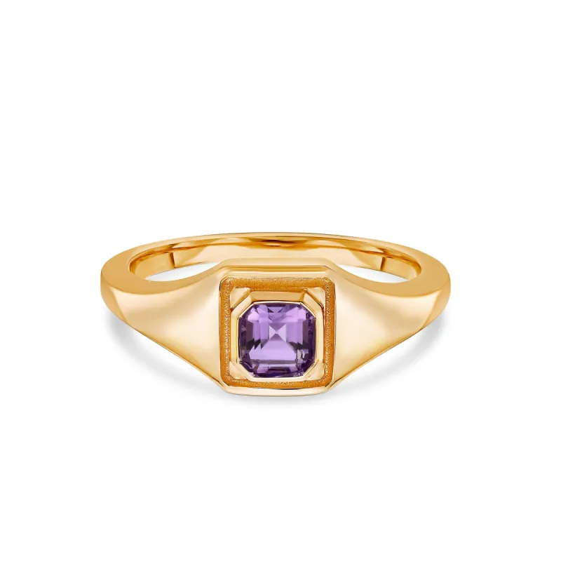 Amethyst Boyfriend Signet sold by Marrow Fine