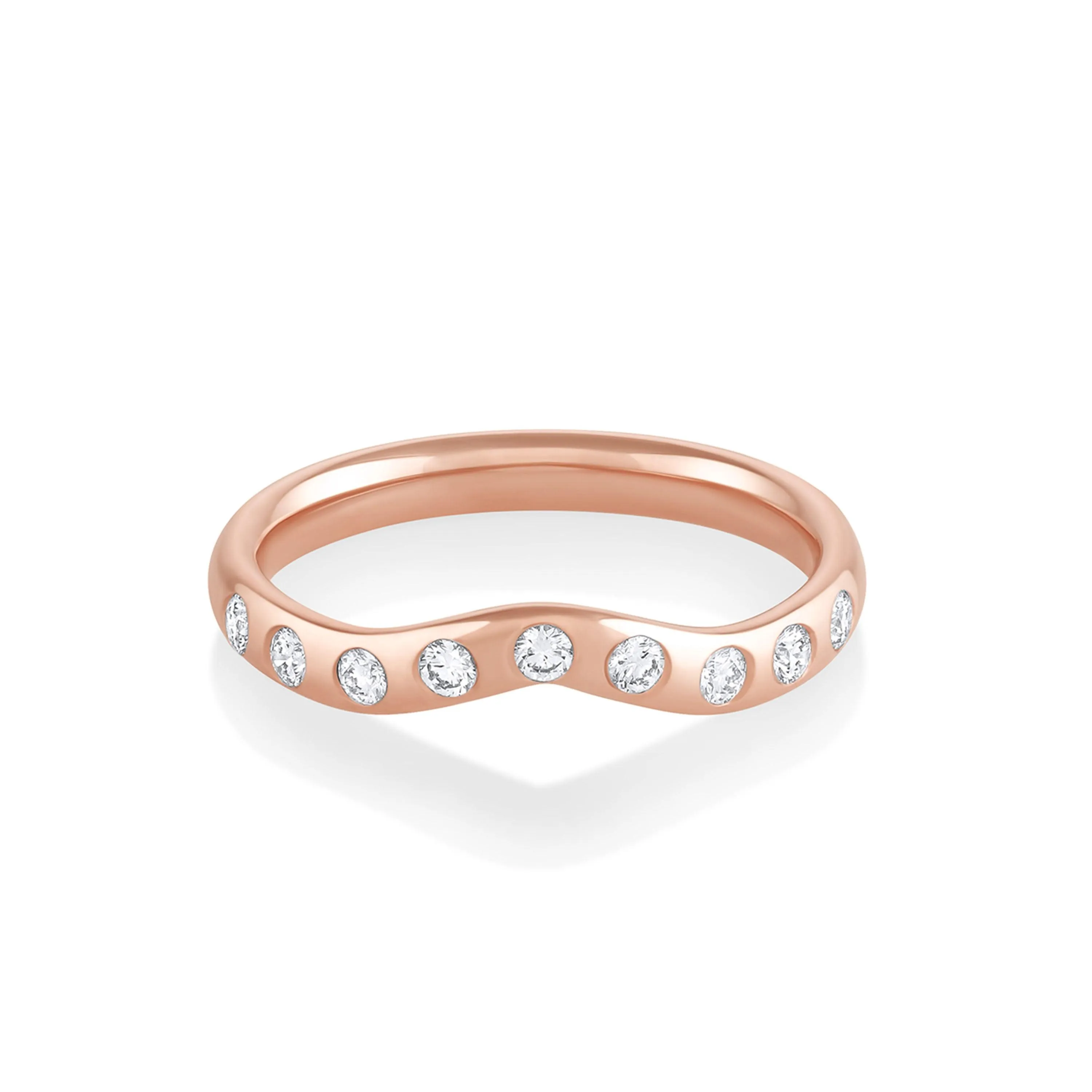 White Diamond Cecily Wave Band sold by Marrow Fine product image thumbnail 5