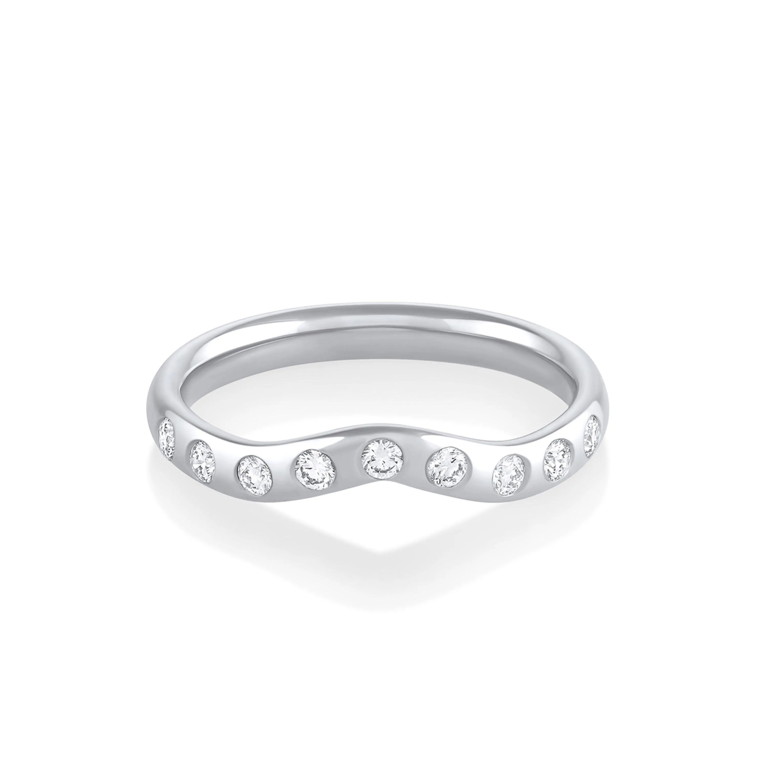 White Diamond Cecily Wave Band sold by Marrow Fine product image thumbnail 4