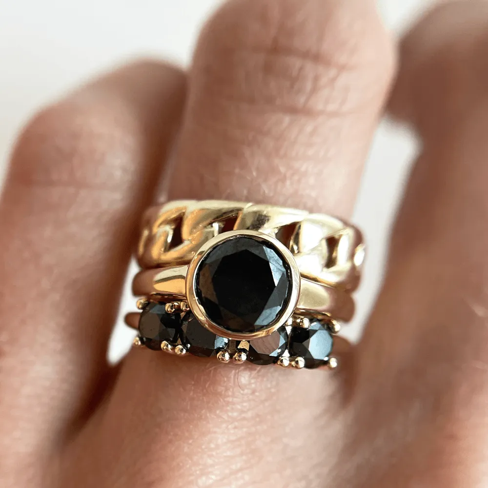 1.60ct Black Diamond Tessa Engagement Ring sold by Marrow Fine product image thumbnail 3