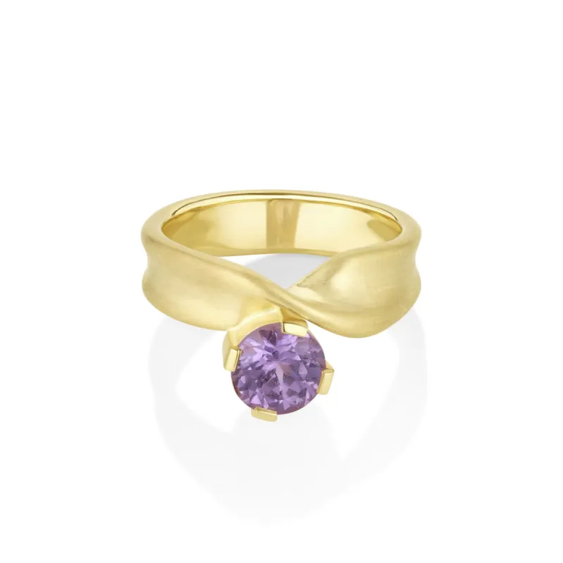 1.45ct Purple Sapphire Twist Ring sold by Marrow Fine