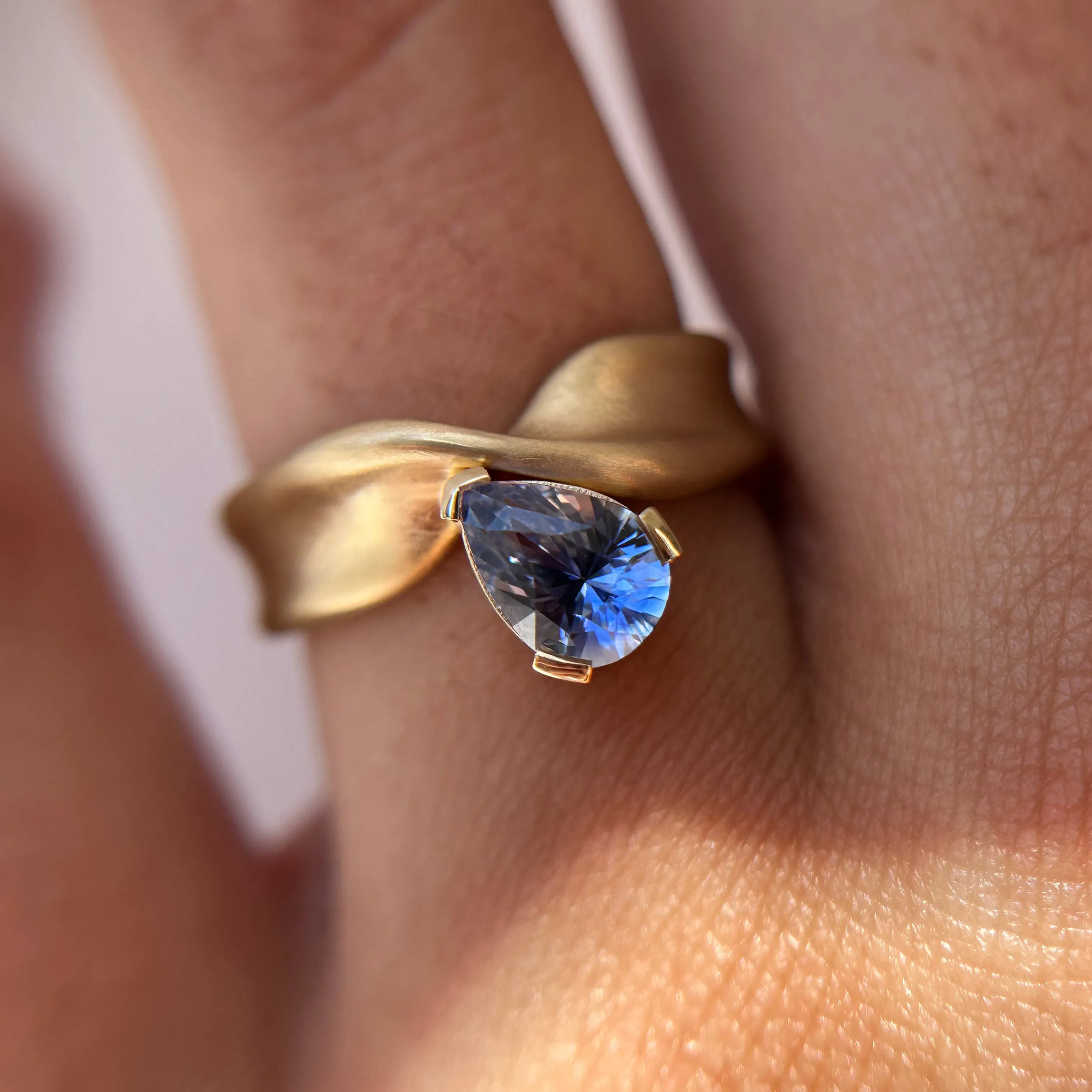 1.06ct Sapphire Twist Ring sold by Marrow Fine product image thumbnail 2