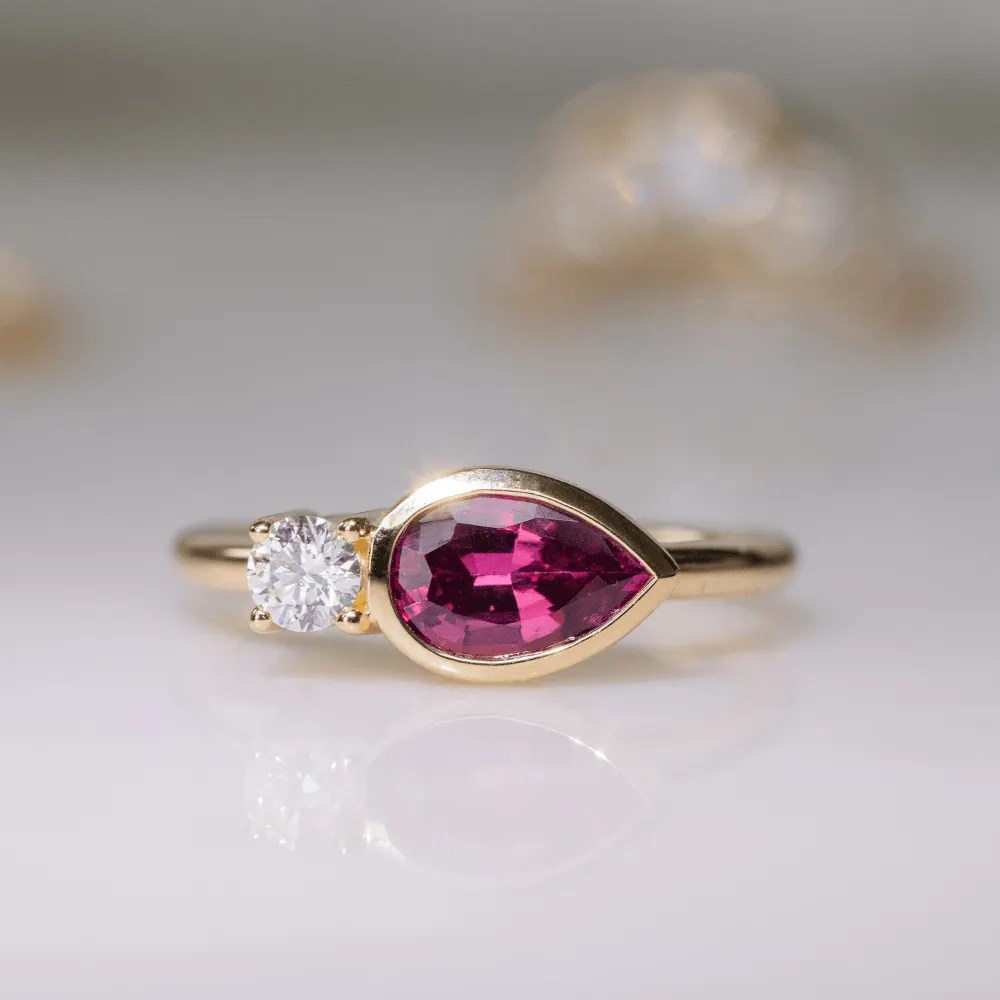 Spinel & Diamond Toi et Moi Ring sold by Marrow Fine product image thumbnail 3