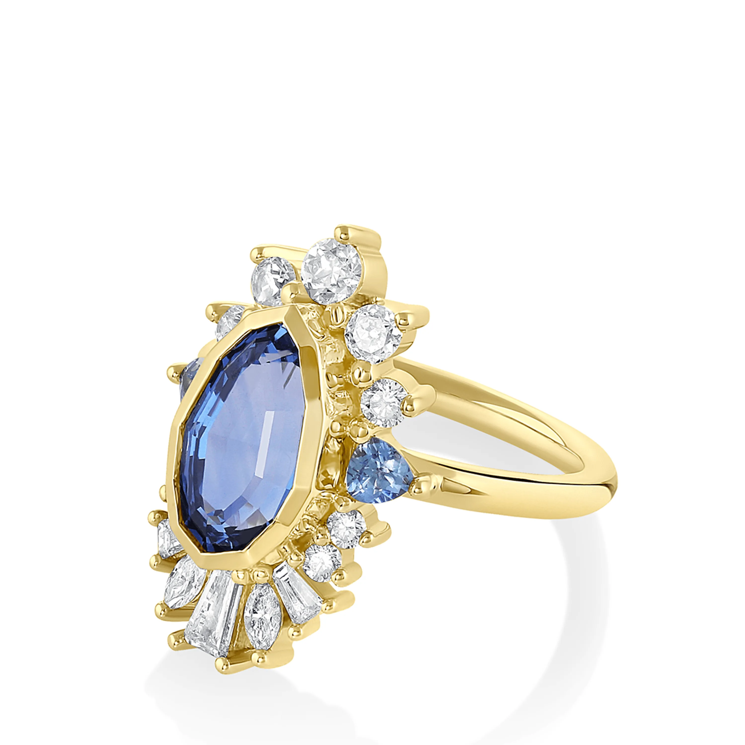 Geo Blue Sapphire Ballerina Ring sold by Marrow Fine product image thumbnail 2