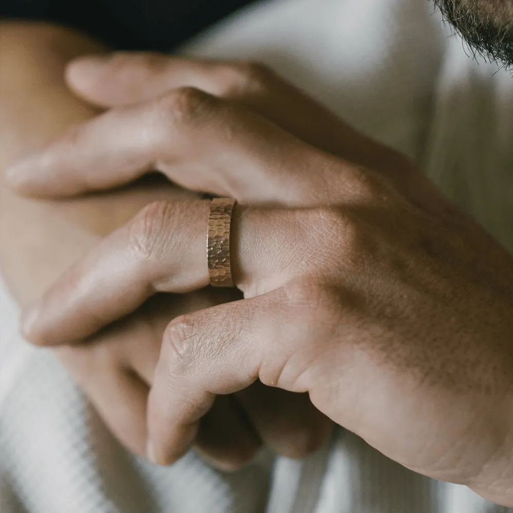 Hammered Men's Band sold by Marrow Fine product image thumbnail 2