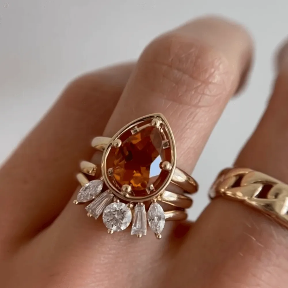 1.72ct Citrine Pear Georgia Ring sold by Marrow Fine product image thumbnail 4