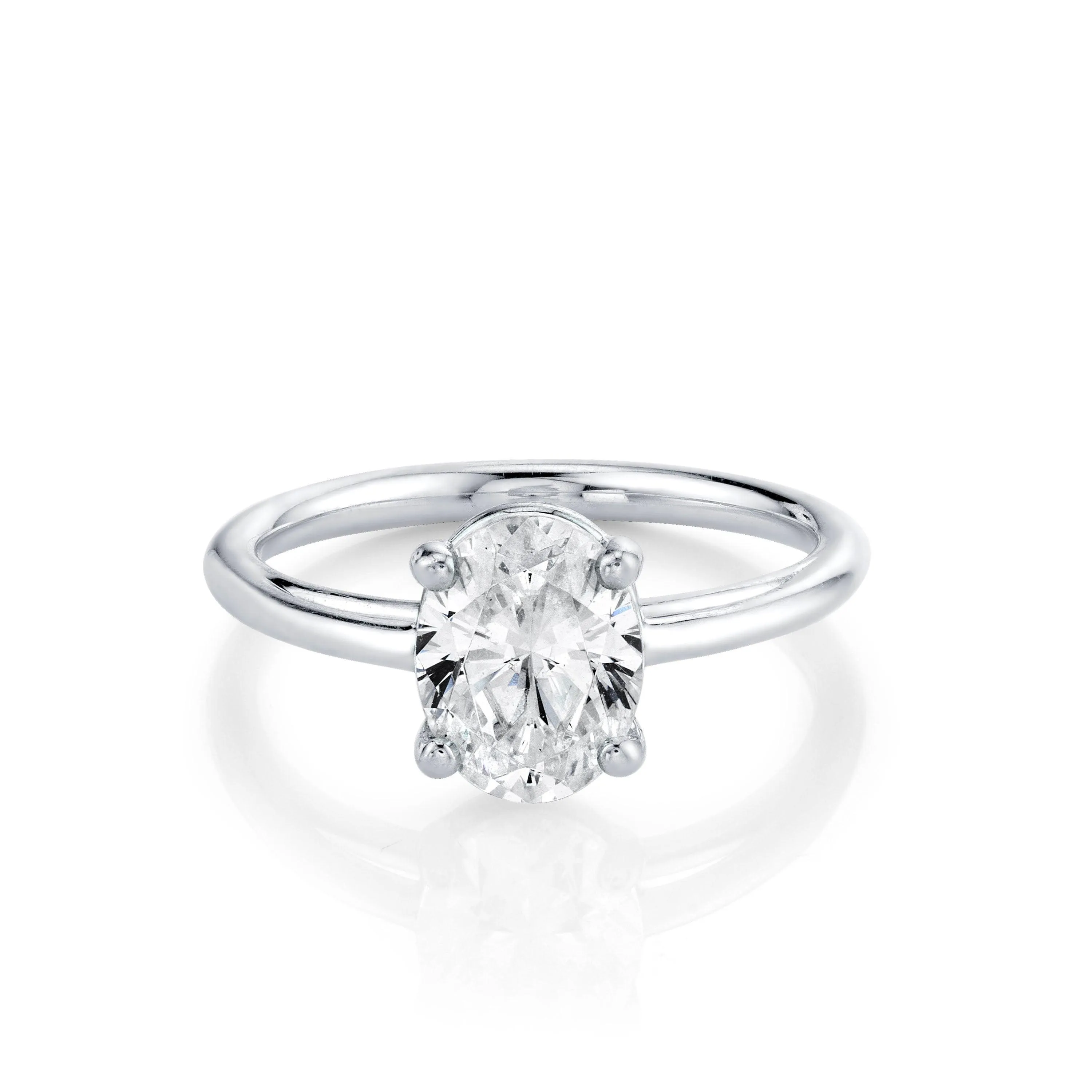 The Helene Oval Solitaire Engagement Ring sold by Marrow Fine product image thumbnail 3