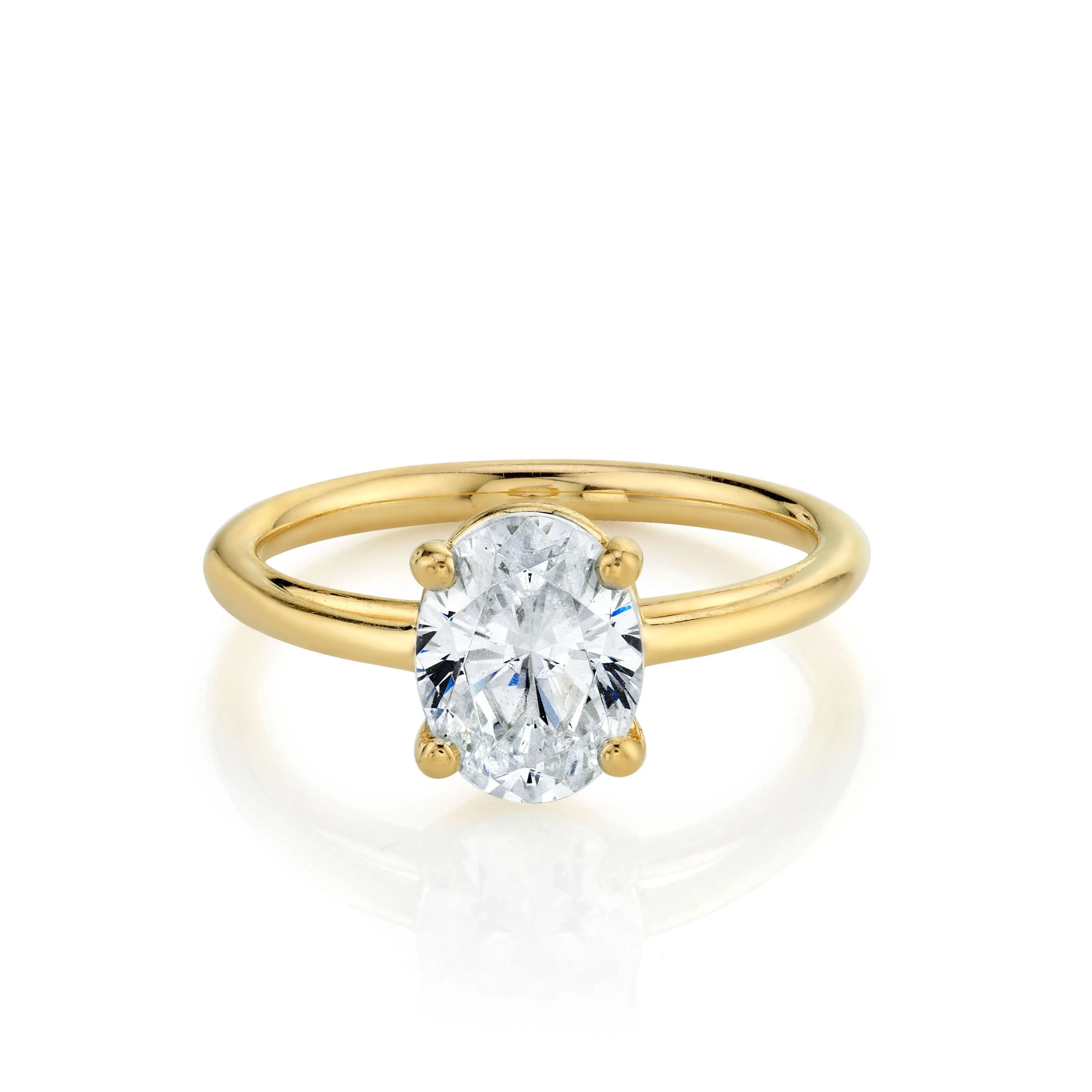The Helene Oval Solitaire Engagement Ring sold by Marrow Fine