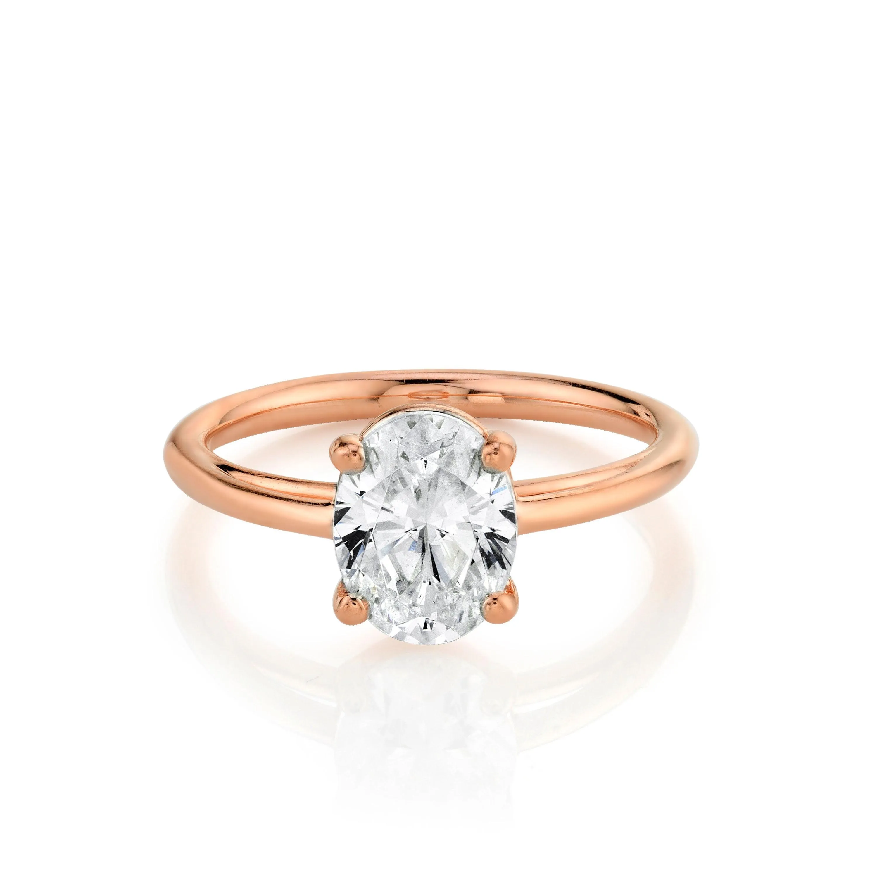 The Helene Oval Solitaire Engagement Ring sold by Marrow Fine product image thumbnail 4