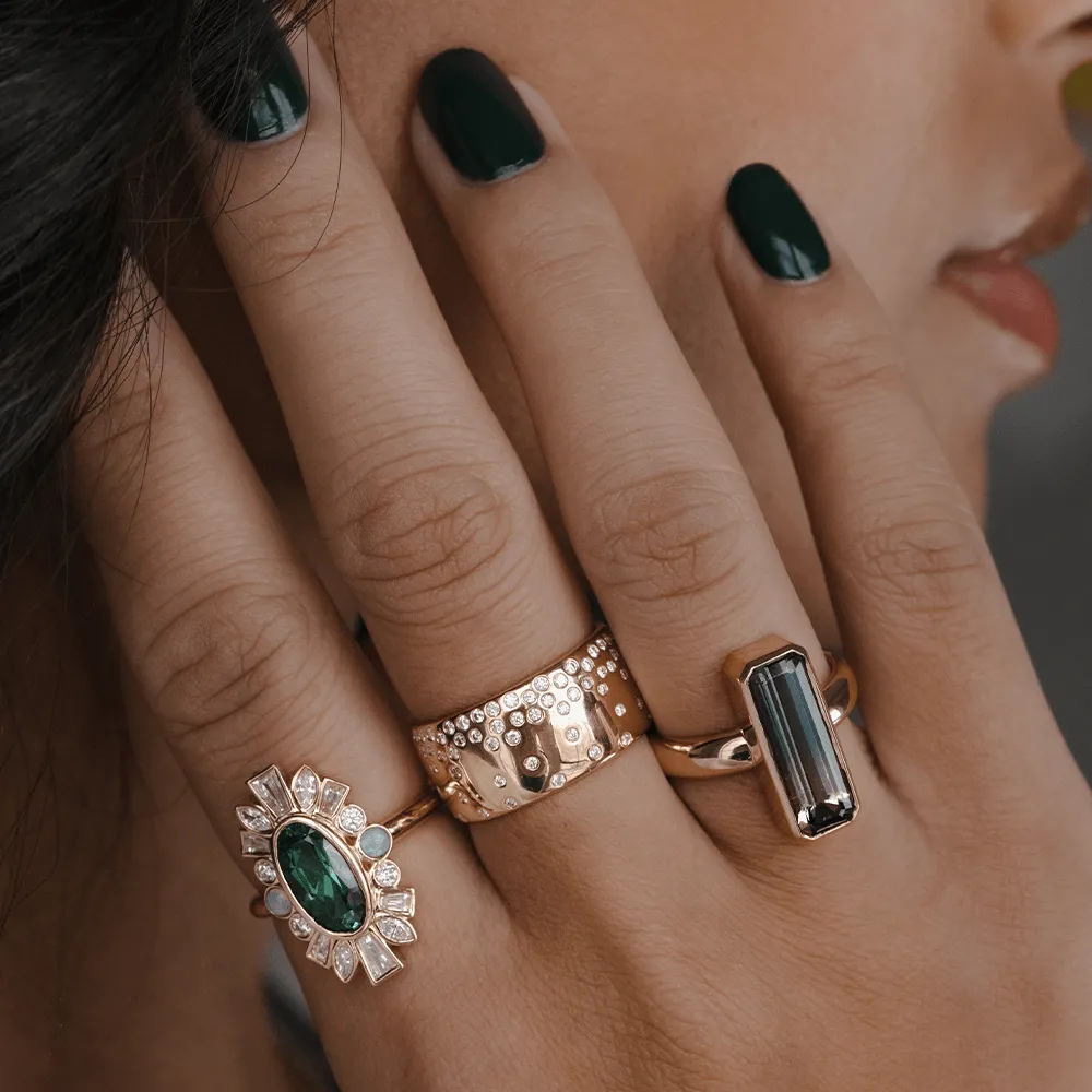 1.94ct Tourmaline & Opal Ballerina Ring sold by Marrow Fine product image thumbnail 5