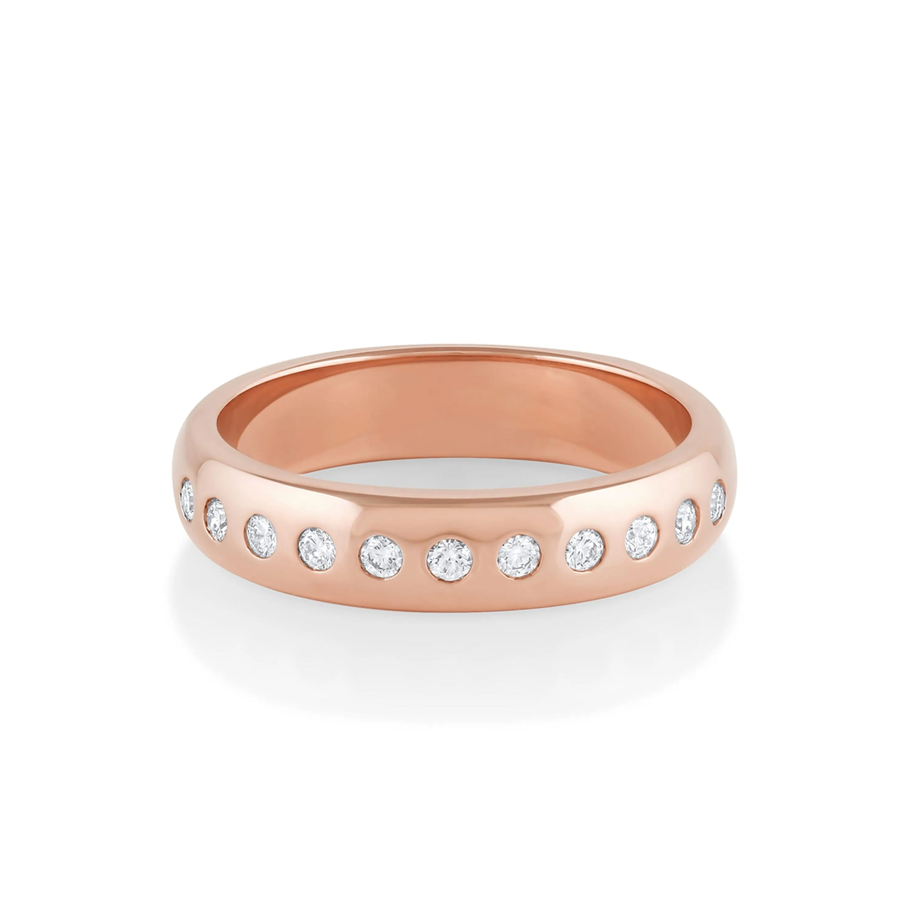 White Diamond Burnished Teddy Band - 5mm sold by Marrow Fine product image thumbnail 5