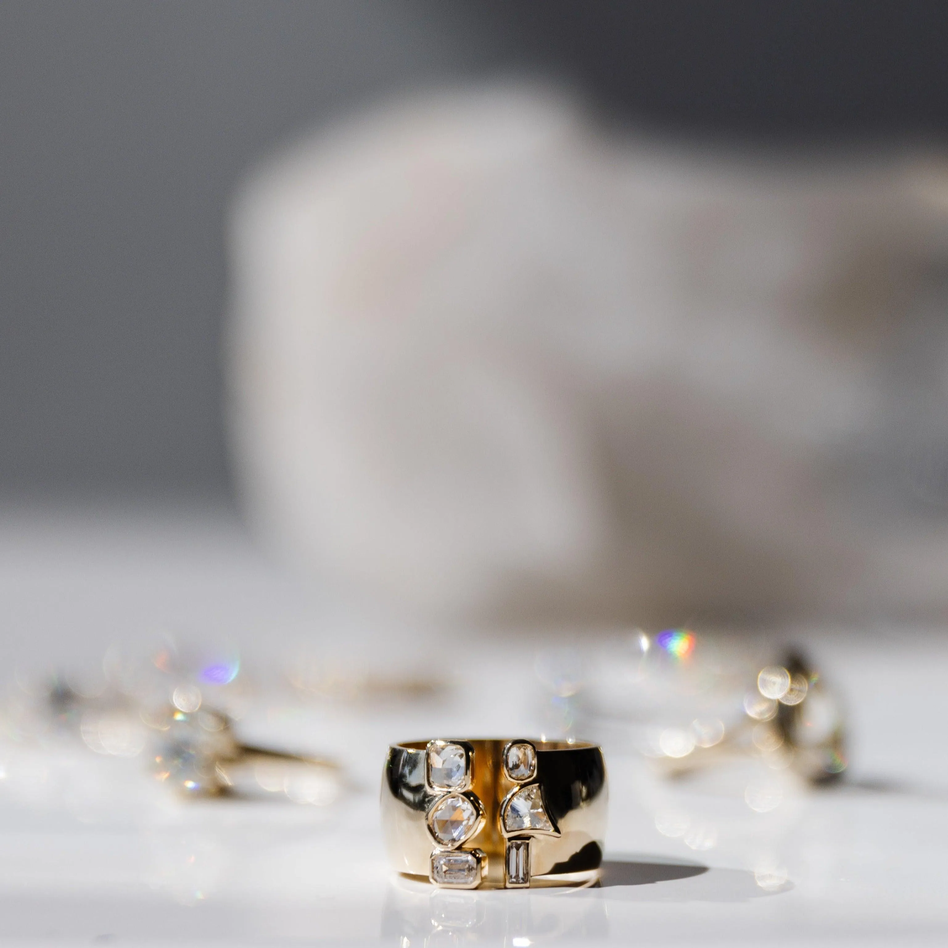 Mixed Shape Diamond Open Shank Cigar Band sold by Marrow Fine product image thumbnail 3