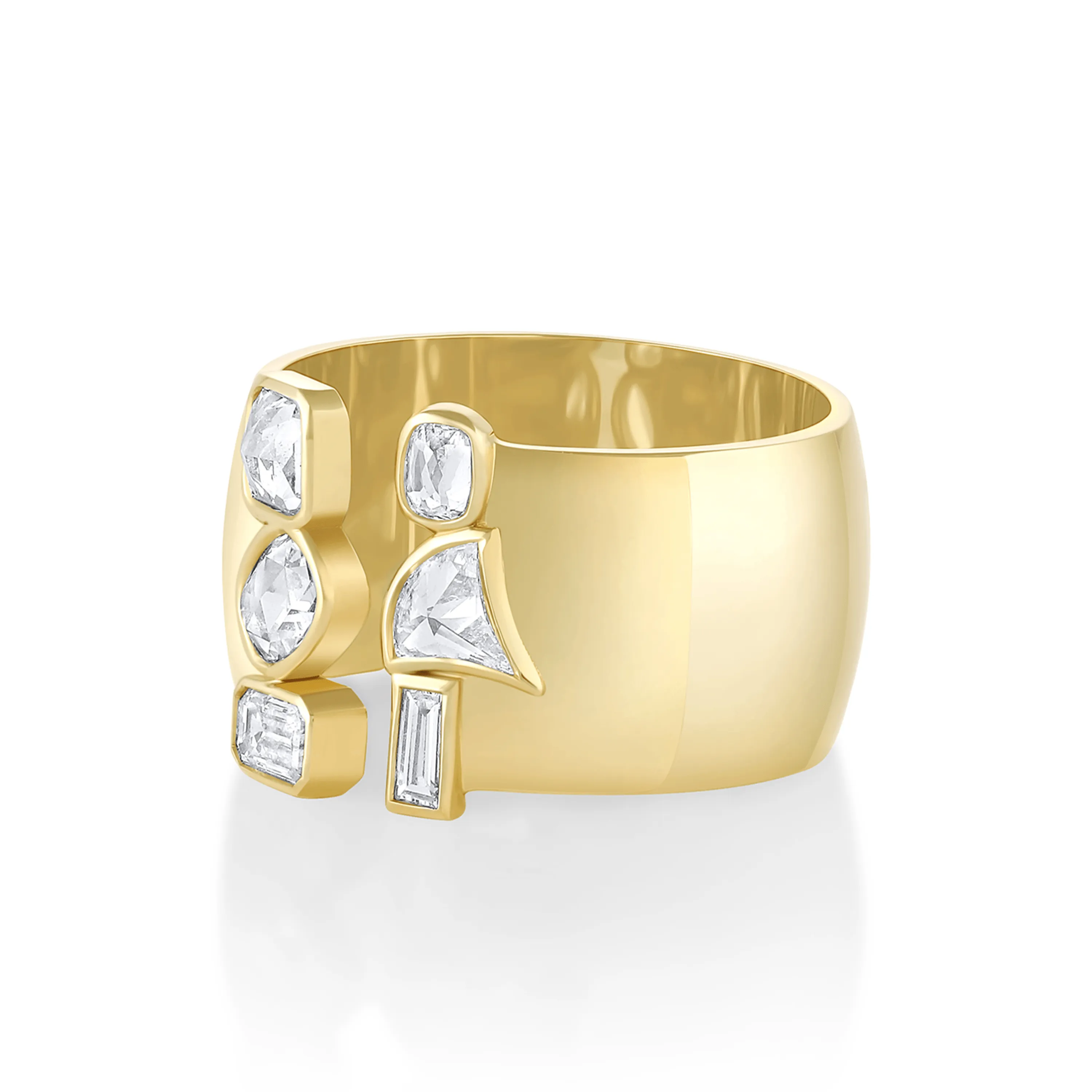 Mixed Shape Diamond Open Shank Cigar Band sold by Marrow Fine product image thumbnail 2