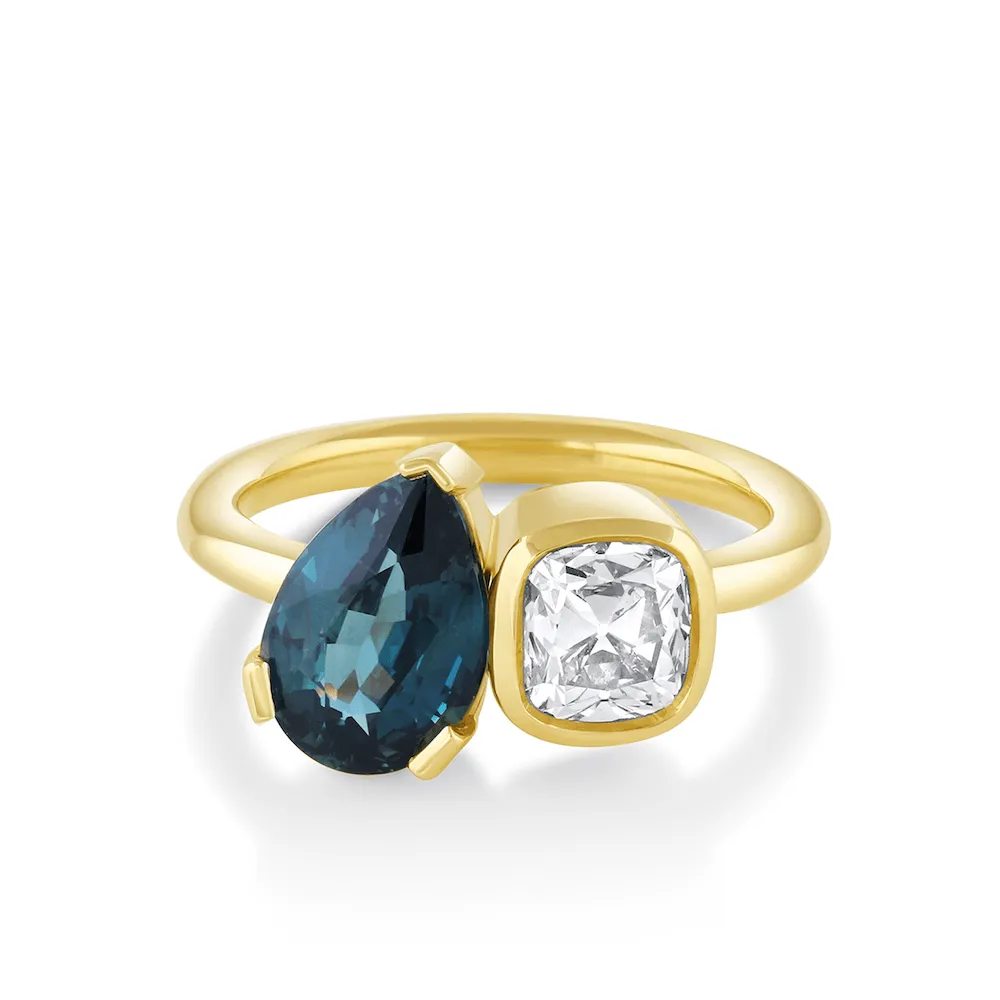 2.59ct Sapphire & White Diamond Toi et Moi sold by Marrow Fine