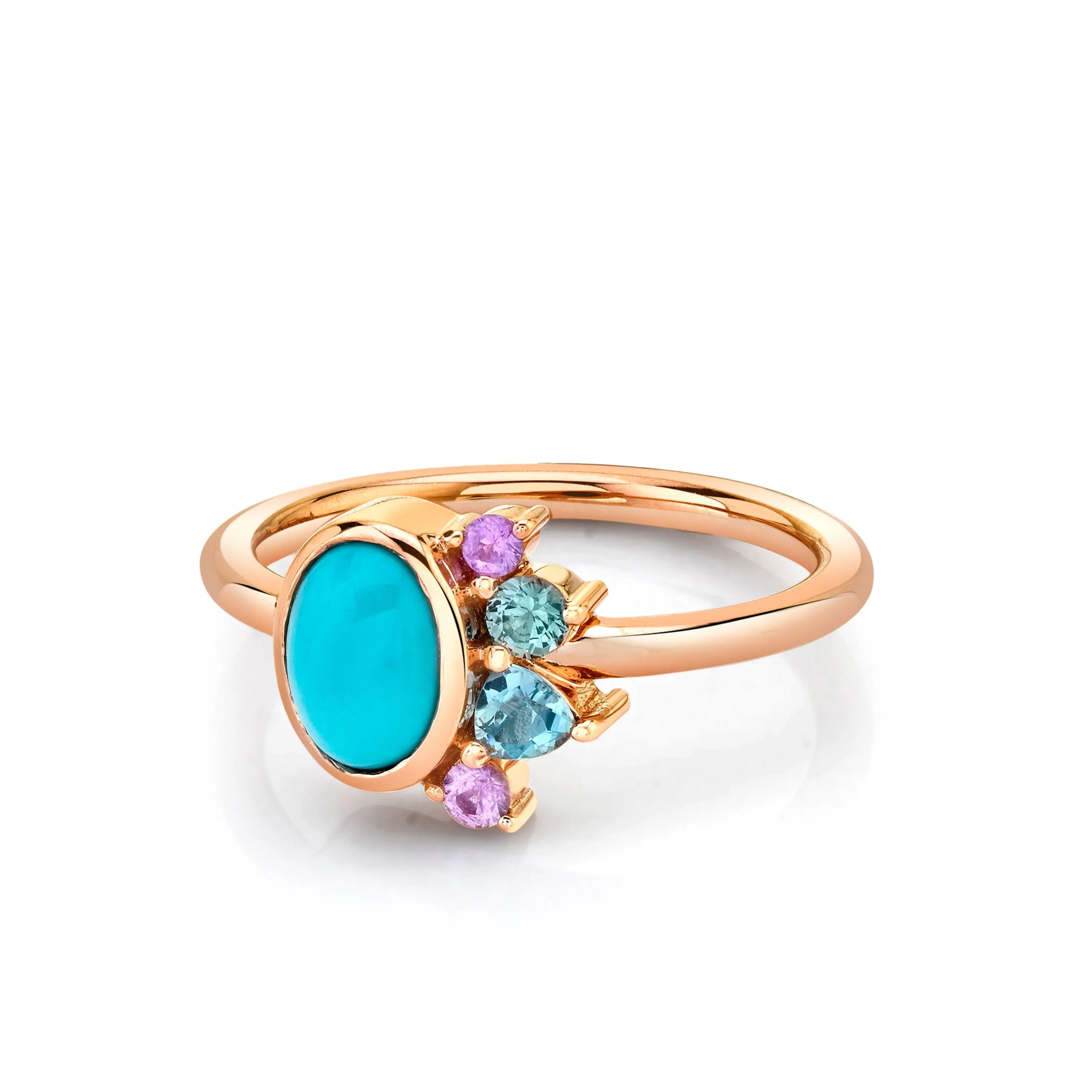 Turquoise & Aquamarine Spray Ring sold by Marrow Fine product image thumbnail 2
