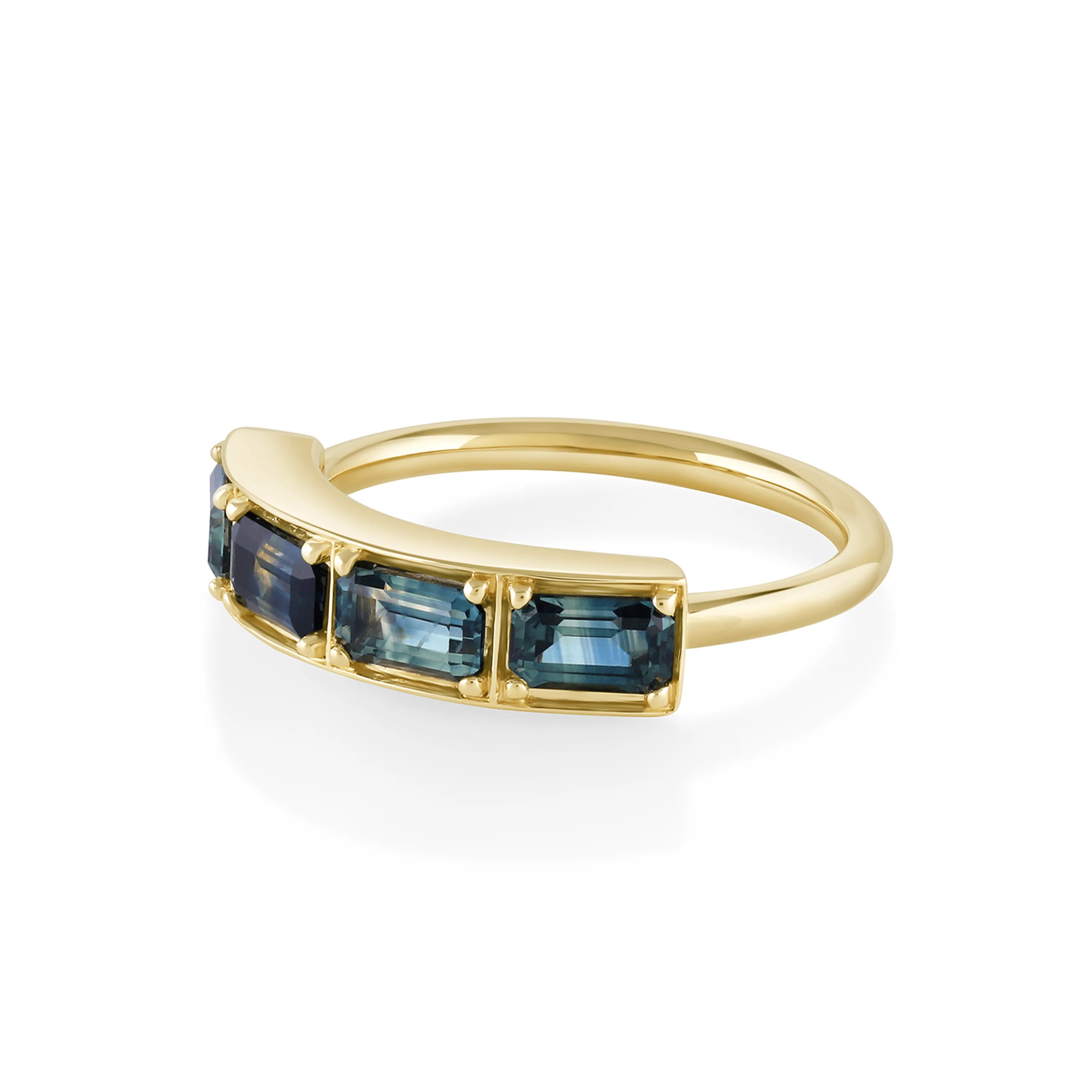 1.45ct Bi-Color Sapphire Maxine Stacking Ring sold by Marrow Fine product image thumbnail 2