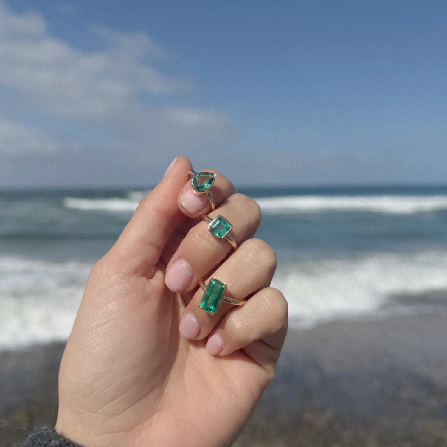 1.54ct Emerald Bezel Set Solitaire Ring sold by Marrow Fine product image thumbnail 4