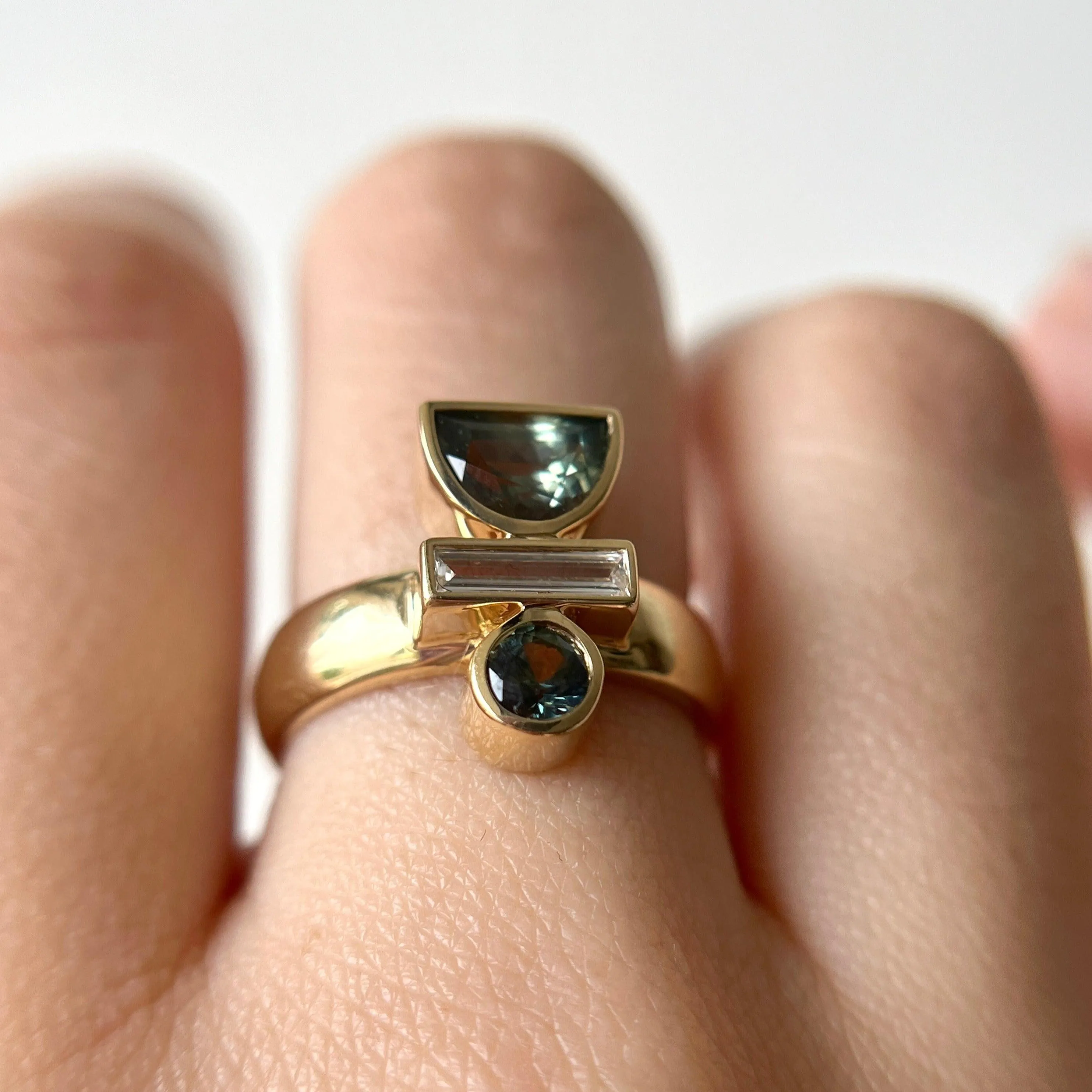 Montana Sapphire Half Moon Relic Ring sold by Marrow Fine product image thumbnail 3