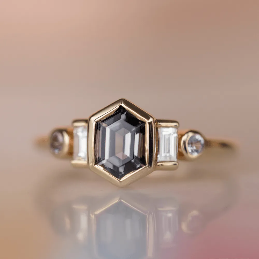 Tourmaline Hexagon Linear Ring sold by Marrow Fine product image thumbnail 4