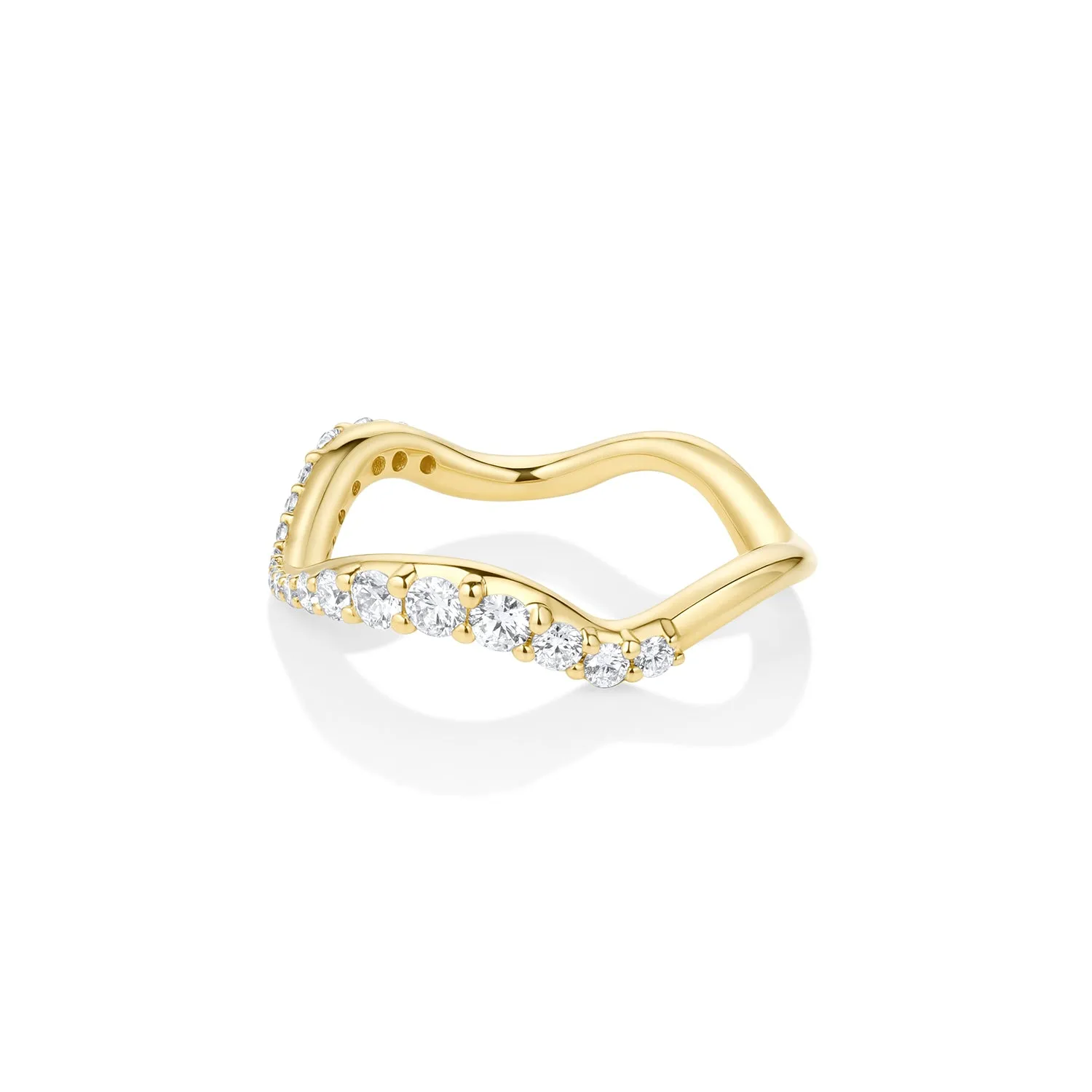 Curved Pavé White Diamond Ring sold by Marrow Fine product image thumbnail 3