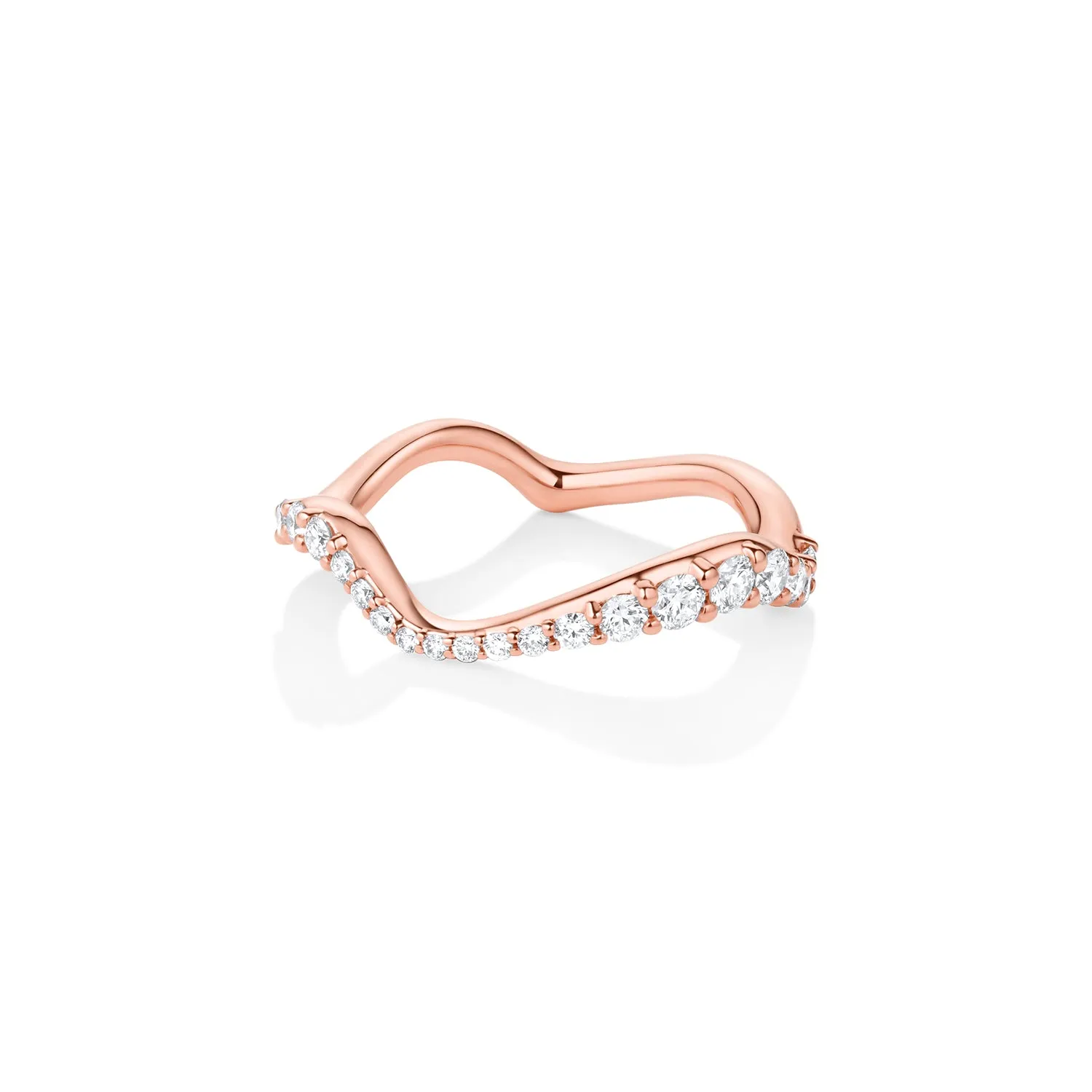 Curved Pavé White Diamond Ring sold by Marrow Fine product image thumbnail 4