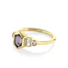 Tourmaline Hexagon Linear Ring sold by Marrow Fine