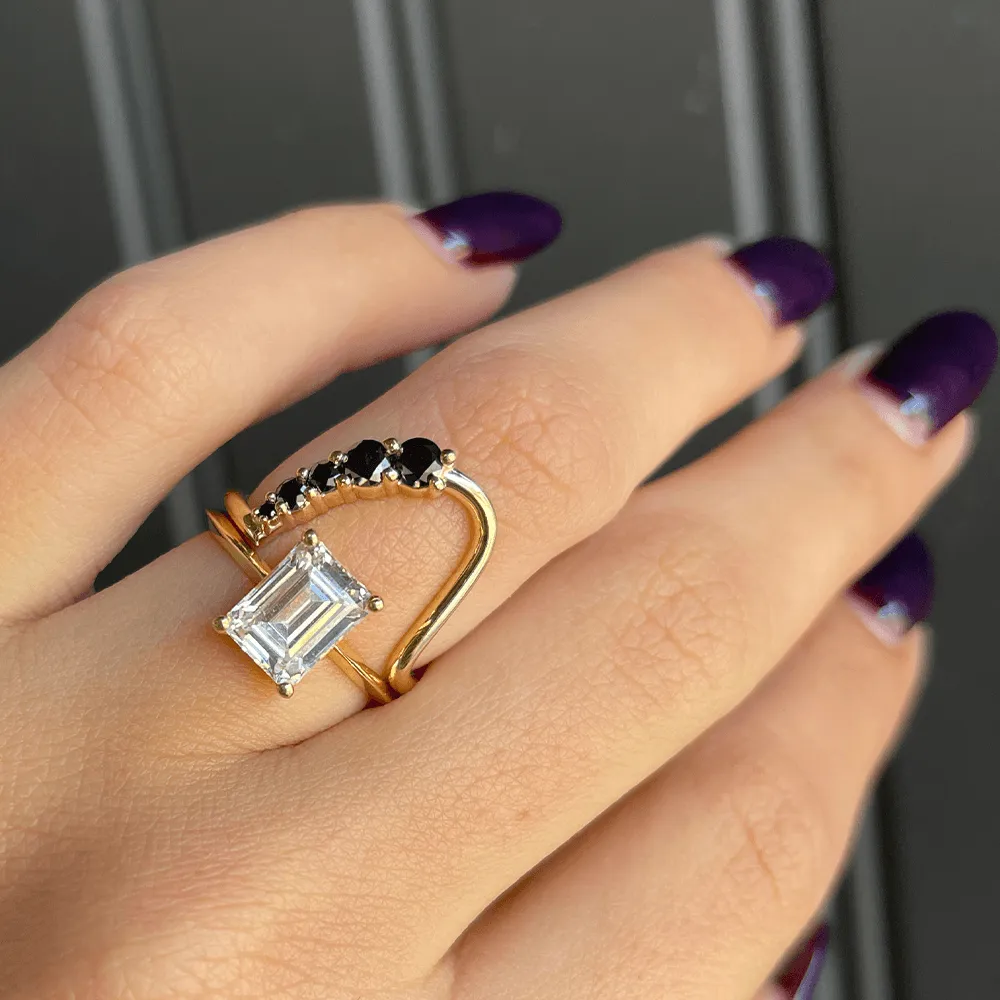 Black Diamond Lucy Wave Band sold by Marrow Fine product image thumbnail 2