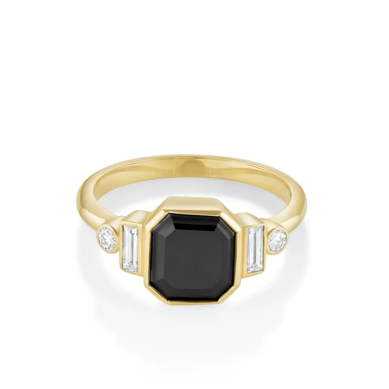 1.90ct Black Diamond Asscher Engagement Ring sold by Marrow Fine