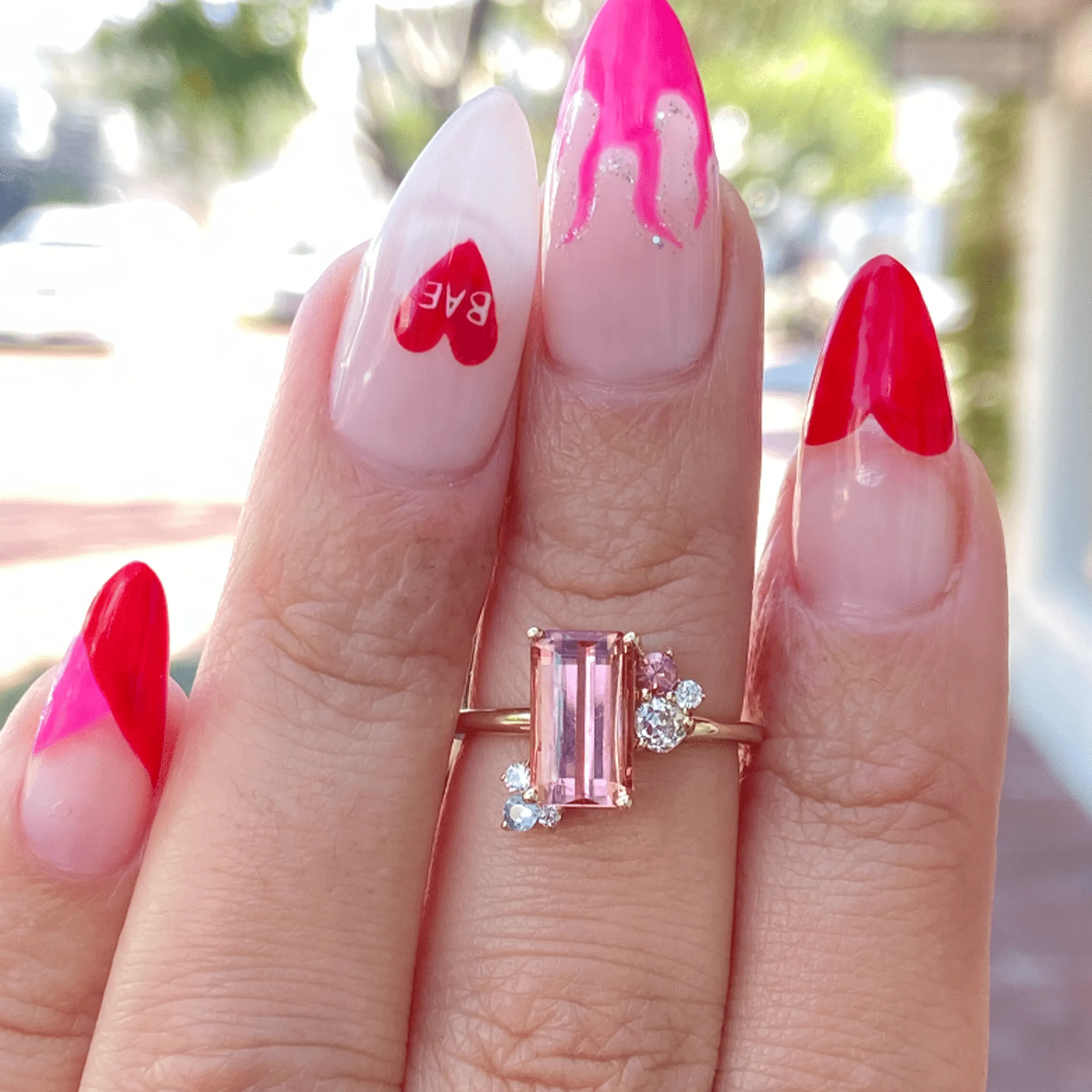 2.36ct Imperial Topaz Cluster Ring sold by Marrow Fine product image thumbnail 3