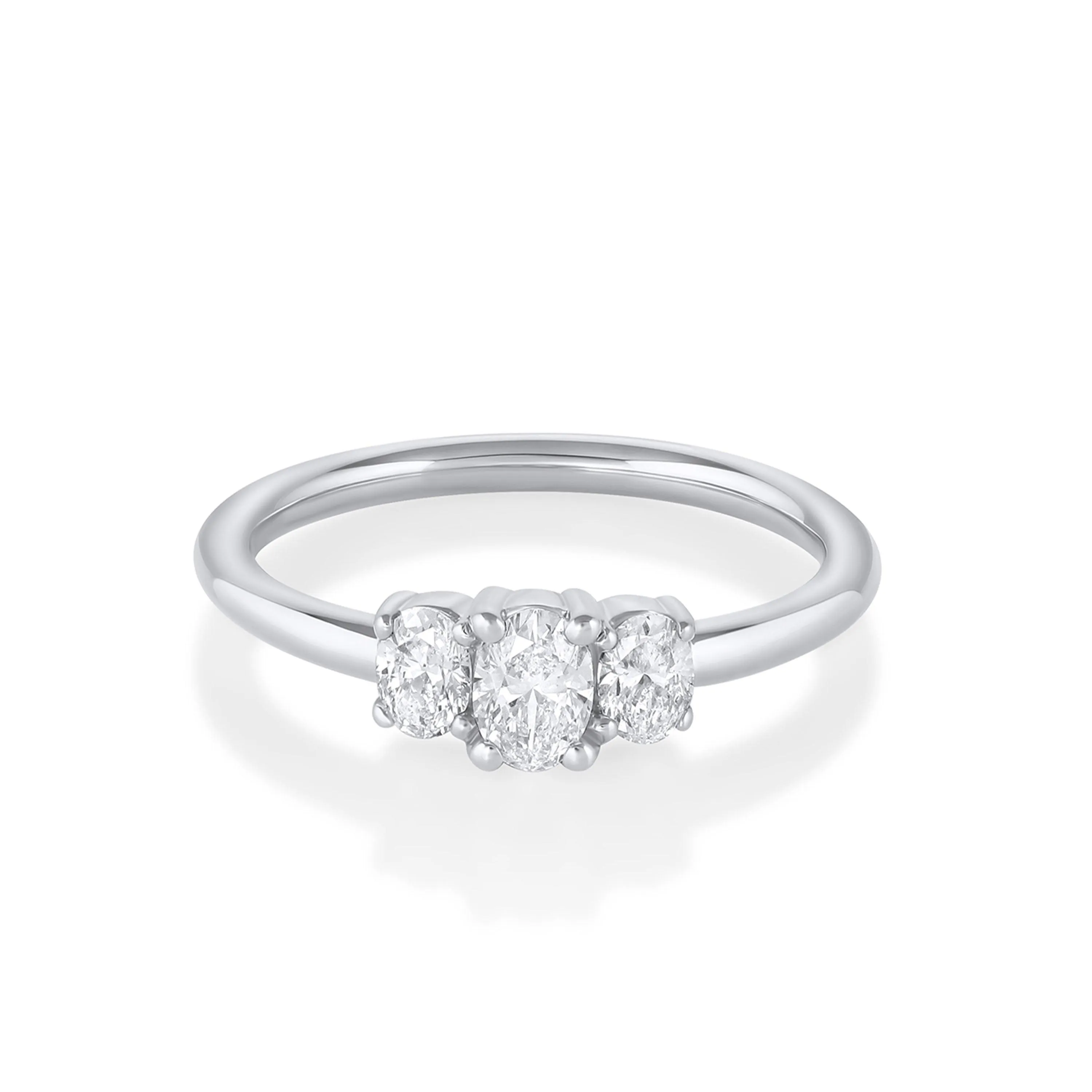 The Michelle Oval Three-Stone Engagement Ring sold by Marrow Fine product image thumbnail 3