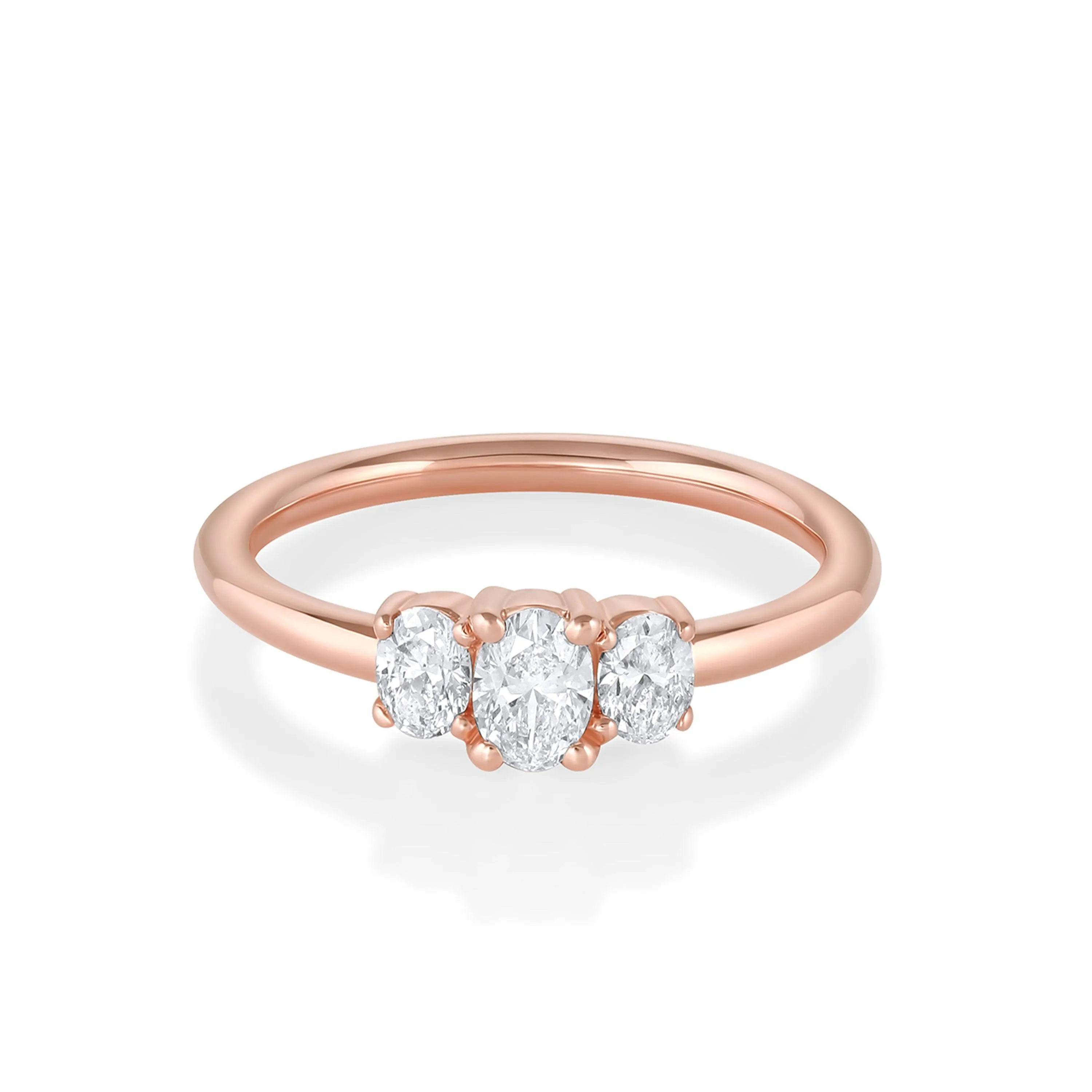 The Michelle Oval Three-Stone Engagement Ring sold by Marrow Fine product image thumbnail 4