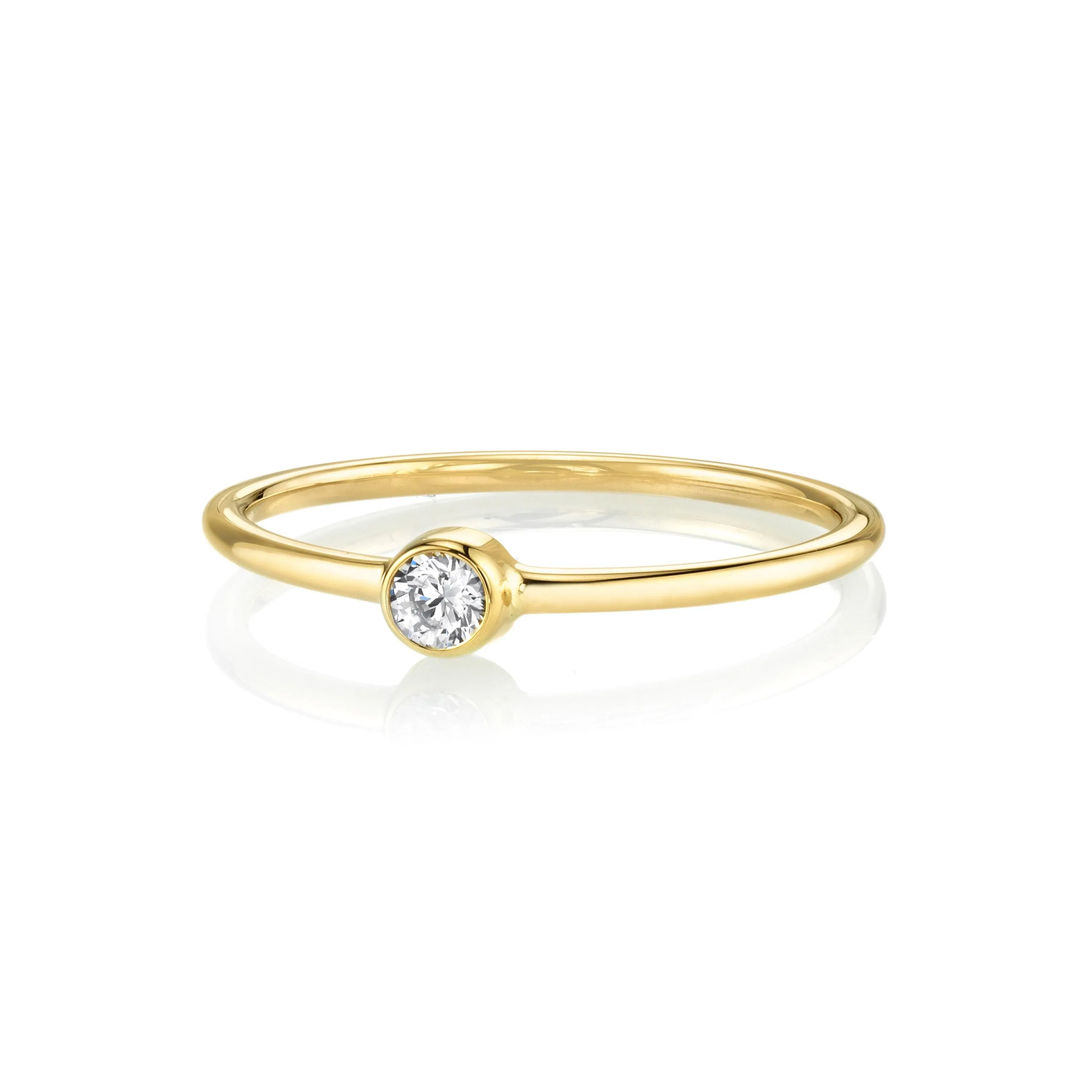 White Diamond Sweet Pea Stacking Ring sold by Marrow Fine product image thumbnail 2